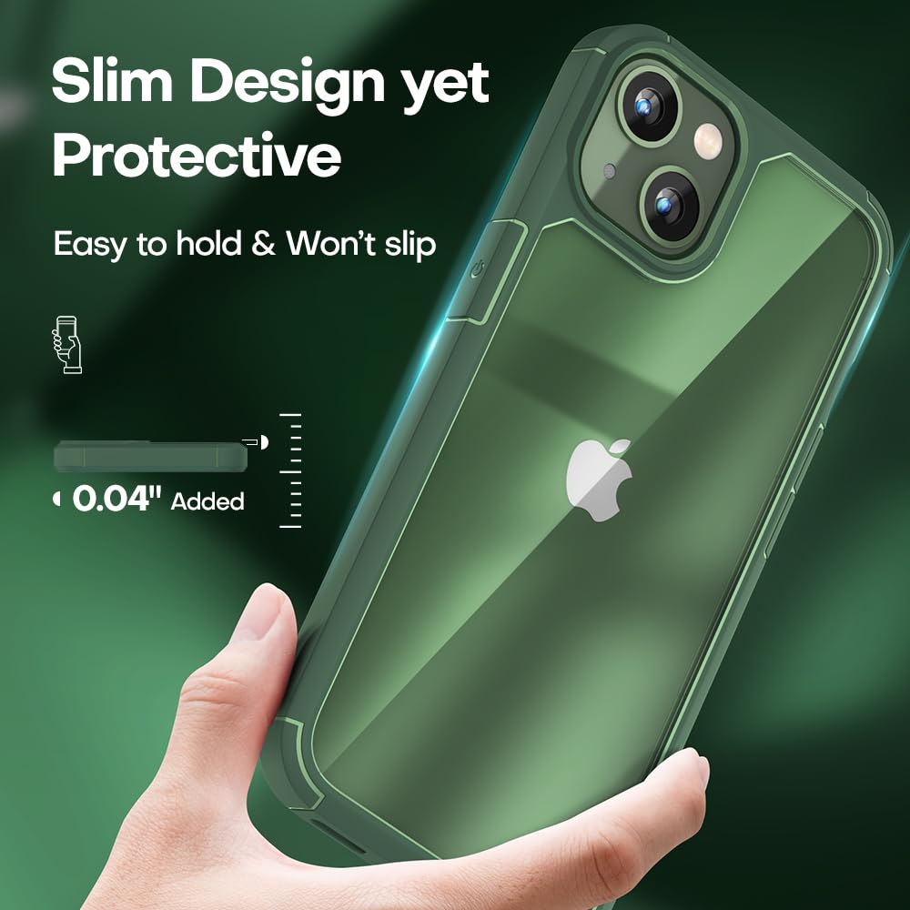 Tauri 5 In 1 For Iphone 13 Case Tg, [Military Grade Drop Protection] Slim Shockproof Phone Lanyard Case 6.1 Inch