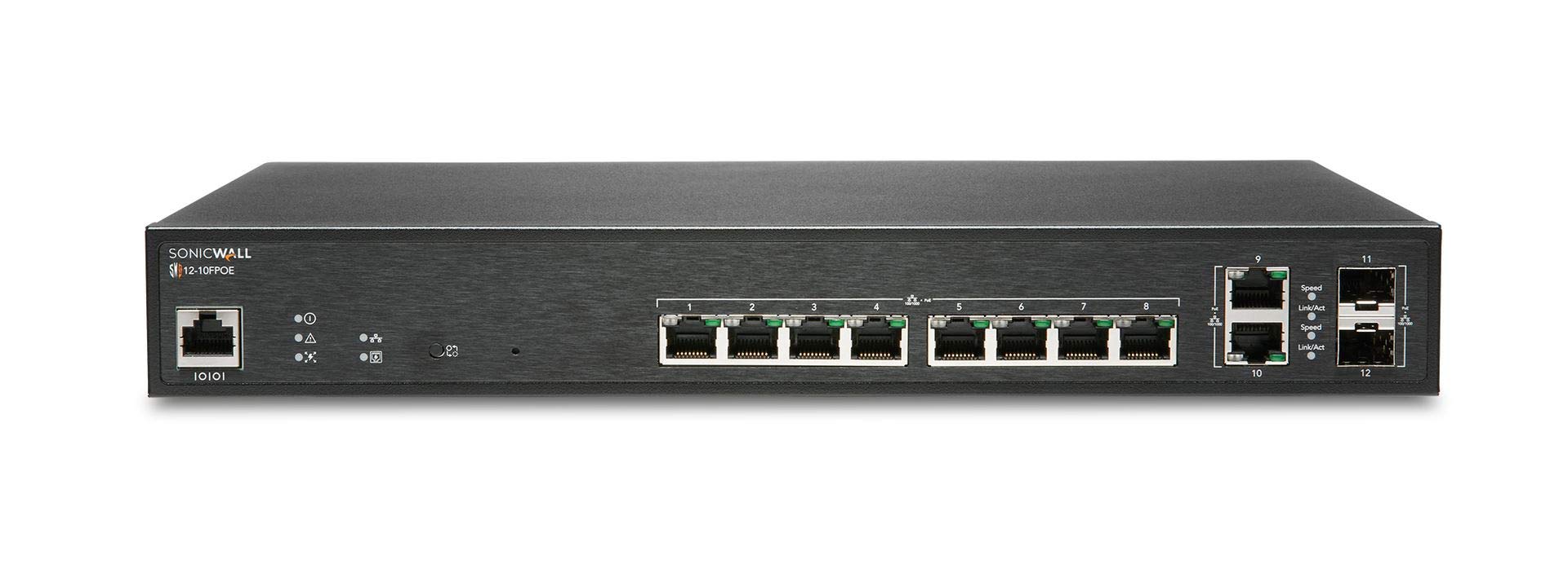 SonicWall Switch SWS12-10FPOE with 3YR 24x7 Dynamic Support (02-SSC-8371)