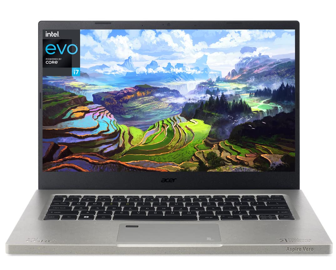Acer Aspire Vero 14'' Fhd Slim Laptop, Evo 10 Core Intel I7 1255U, Thunderbolt4, Wi Fi 6E, Backlit Kb, Fingerprint, 1080P Wabcam