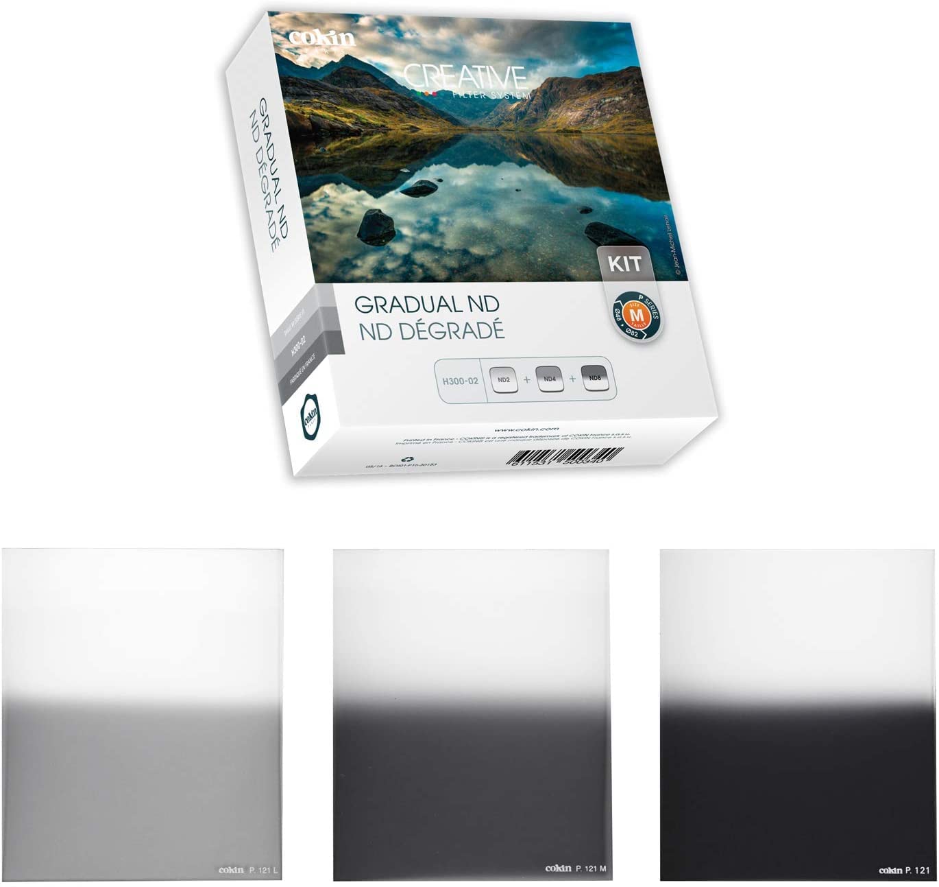 Cokin Square Filter Gradual ND Creative Kit - Includes Gnd 1-Stop (121L), Gnd 2-Stop (121M), Gnd 3-Stop (121) for M (P) Series H