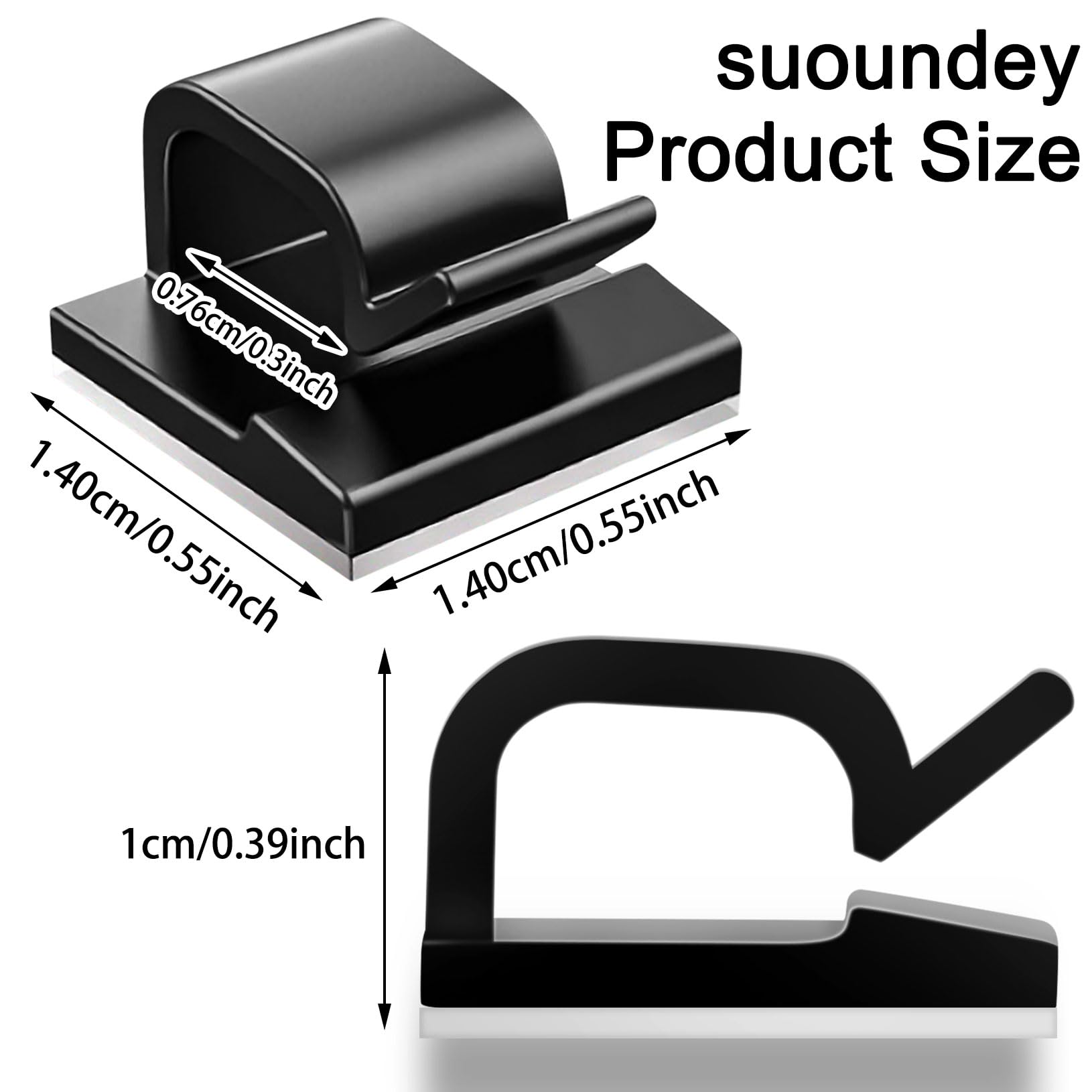 200 Pcs Cable Clips, Adhesive Cable Organizer Cord Holder Wire Clip Wire Management Self Adhesive Hooks Wire Holder For Office,