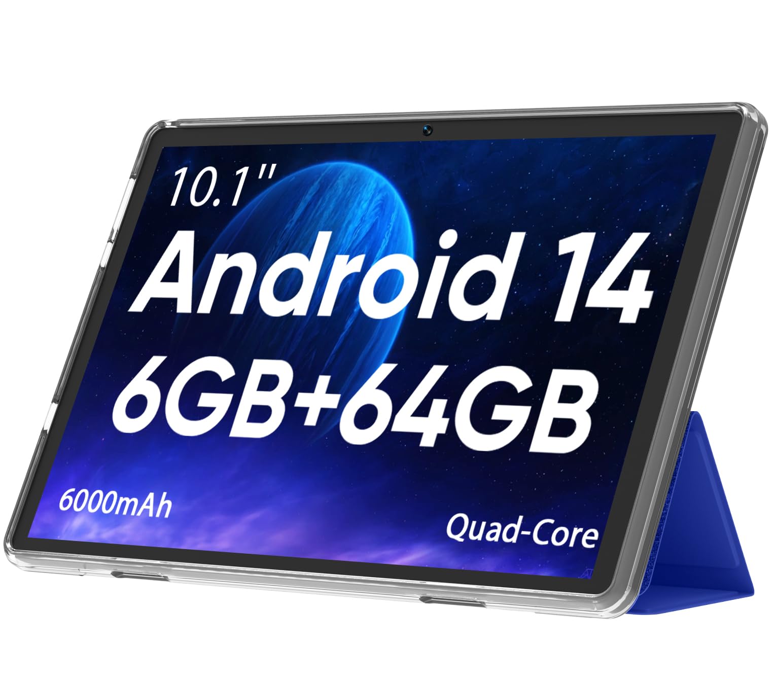 Android 14 Tablet 10 Inch Tablet, 6Gb Ram 64Gb Rom 1Tb Expansion, 6000Mah Battery, 1280X800 Ips Hd, Gps, Wifi 6, Bluetooth 5.0,