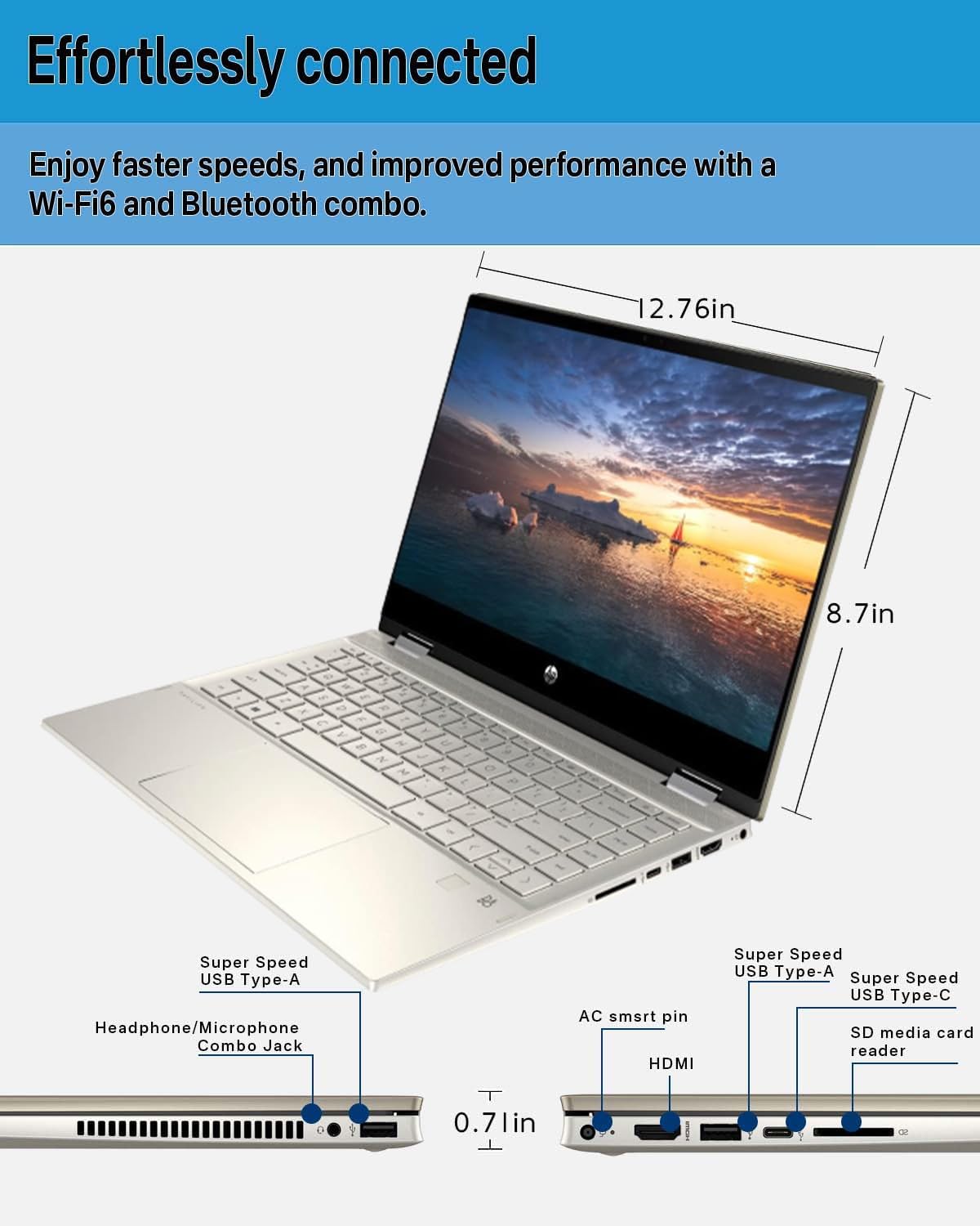 Hp Pavilion X360 2 In 1 Laptop, 14 Inch Fhd Touch Screen, Intel Core I5 1135G7, Windows 11 Pro (16Gb Ram | 512Gb Ssd)