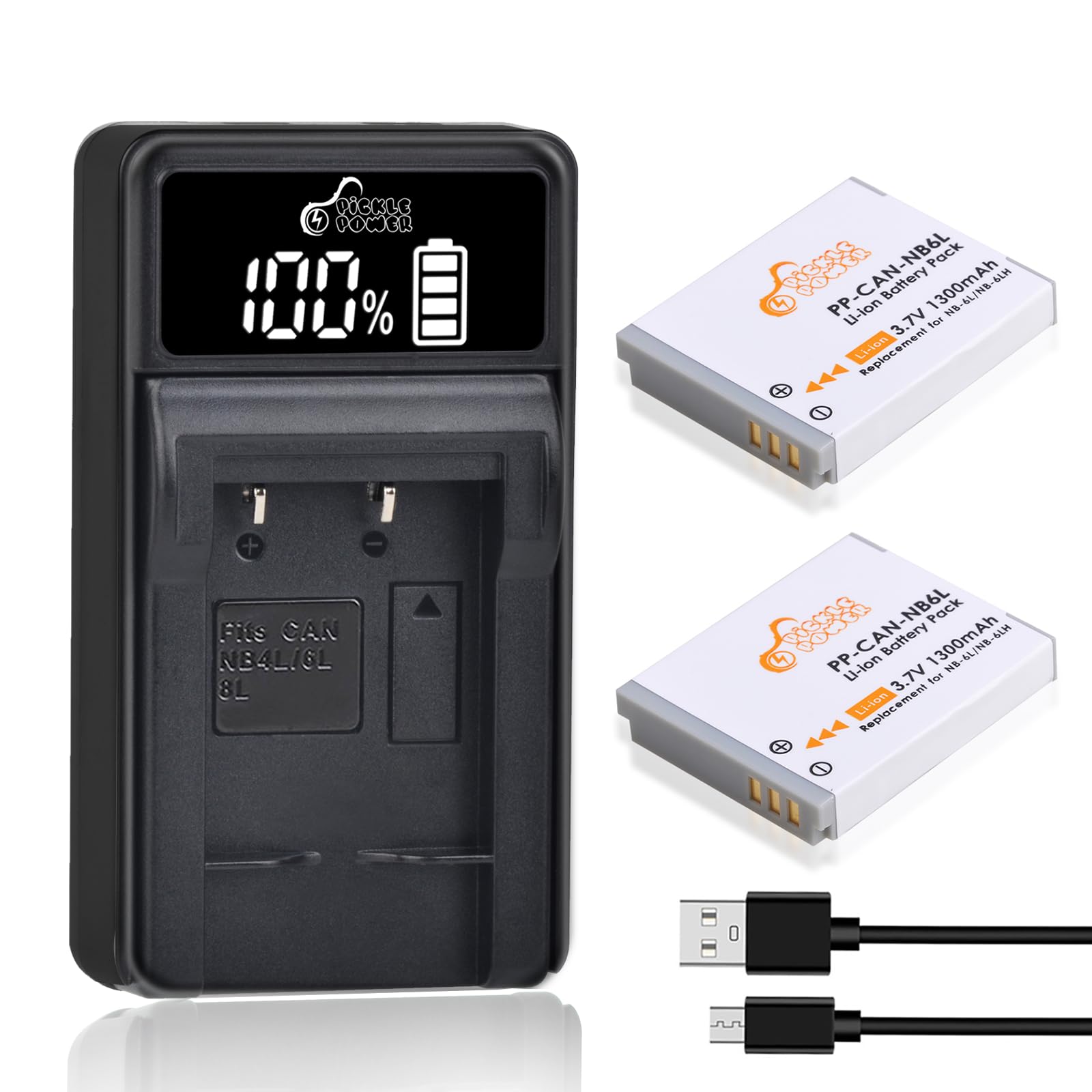 Pickle Power Nb 6L Nb 6Lh Batteries And Led Battery Charger Replacement For Canon Powershot Sx530 Hs, Sx710 Hs, Sx700 Hs, Sx610