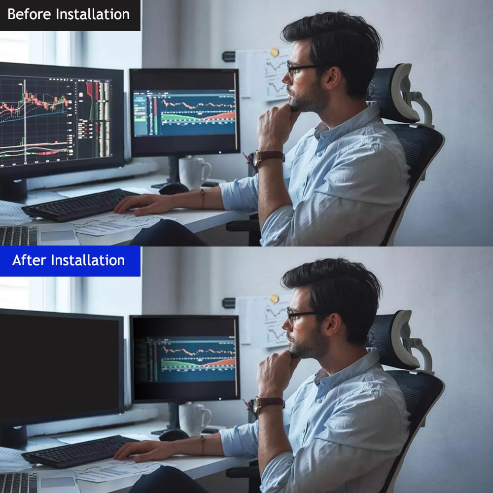 Welinc 21 Inch (Measured Diagonally) 16:10 Wide  Monitor Privacy Screen Filter   Width 17.8 Inch (452 Mm), Height 11.14 Inch (283 Mm) Except Edges   Please Check The Dimensions Of The Screen!