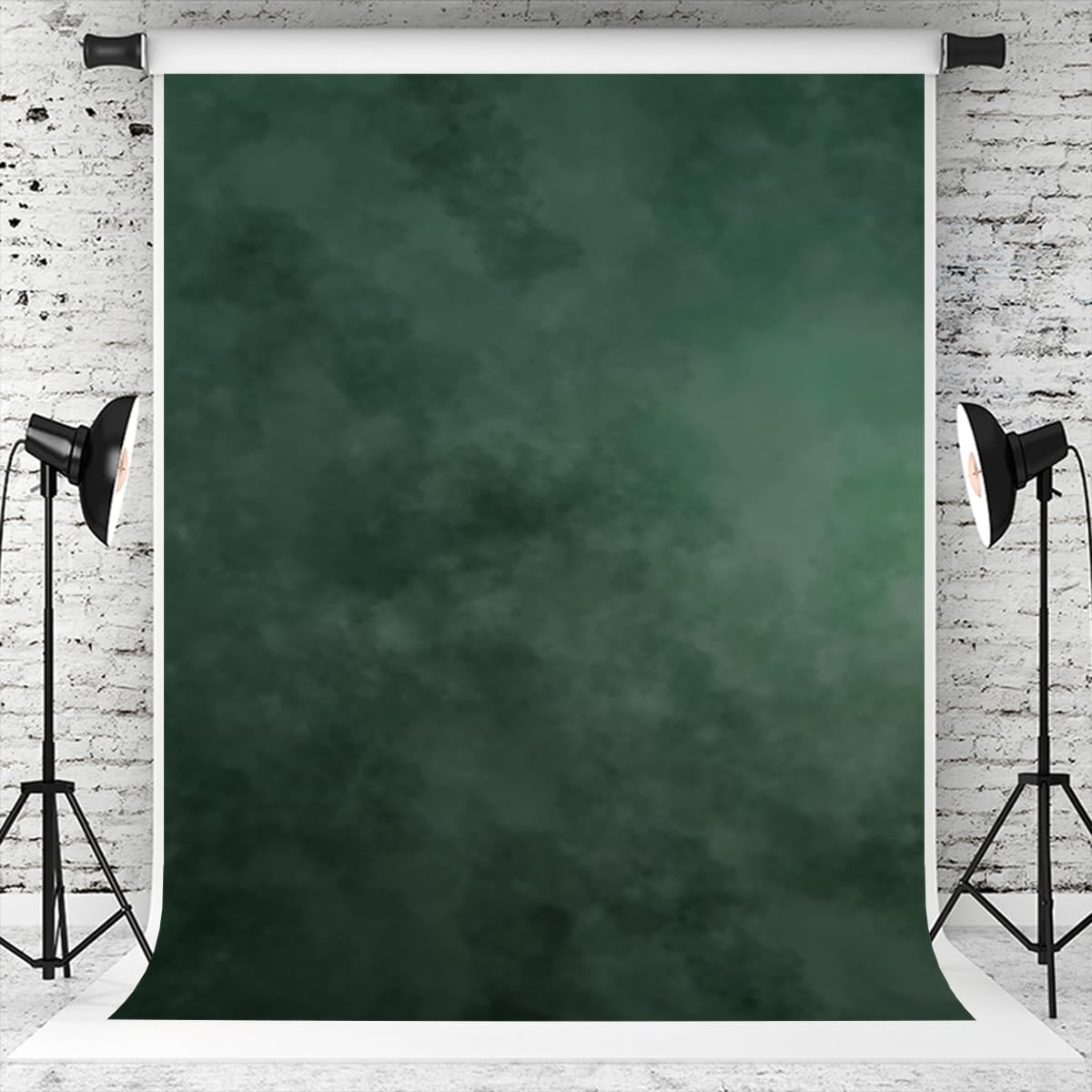 Kate 5  7Ft Dark Green Portrait Backdrop Abstract Muslin Background For Photography Headshot Microfiber Photo Studio Props