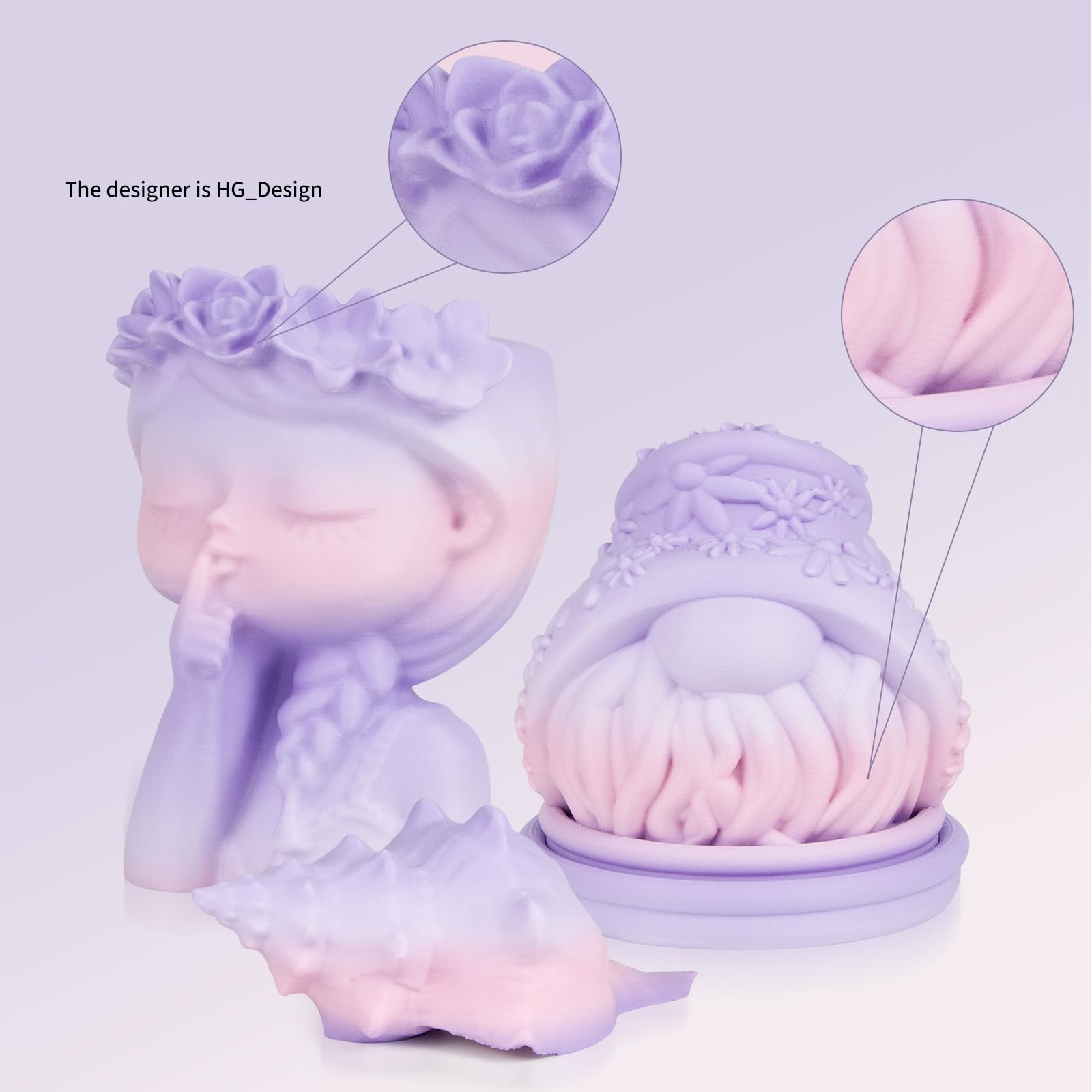 Isanmate Rainbow Pla Filament, 3D Printer Filament Rainbow Pla, Color Change Filament Dimensional Accuracy +/  0.03 Mm, 1Kg Spoo