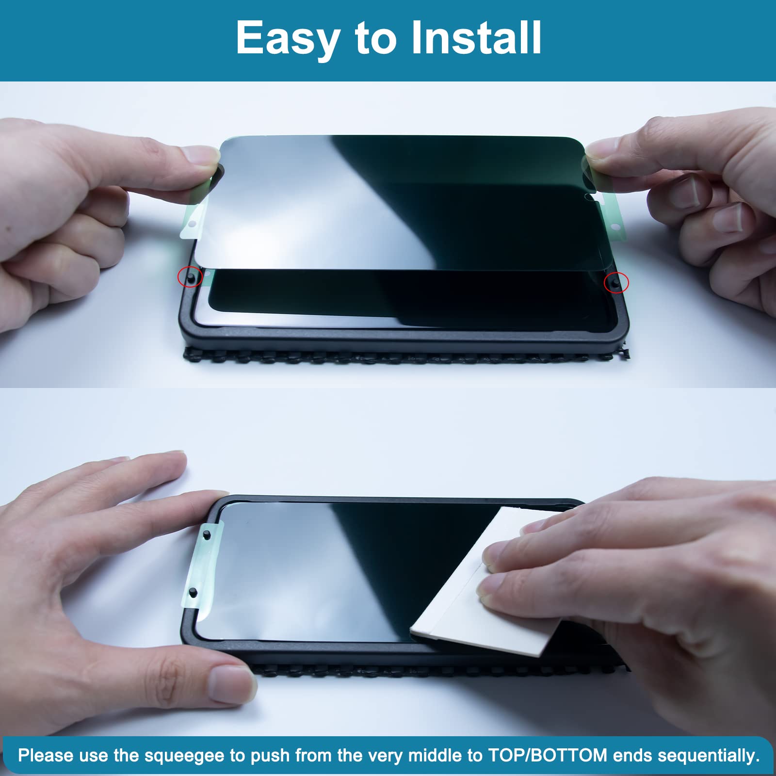 Lywhl [2+2 Pack] For Samsung Galaxy S22 Plus Privacy Screen Protector [Support Fingerprint Id] + Camera Lens Protector, Tempered