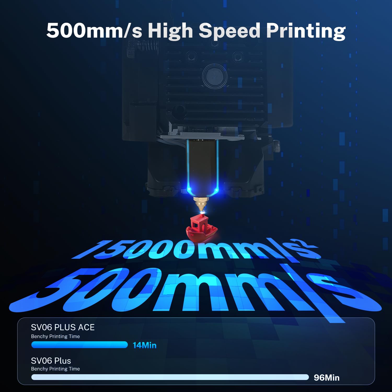 Sovol Sv06 Plus Ace 3D Printer Open Source, 500Mm/S Max High Speed 3D Printers, Fully Auto Leveling, With Camera Upgraded Struct