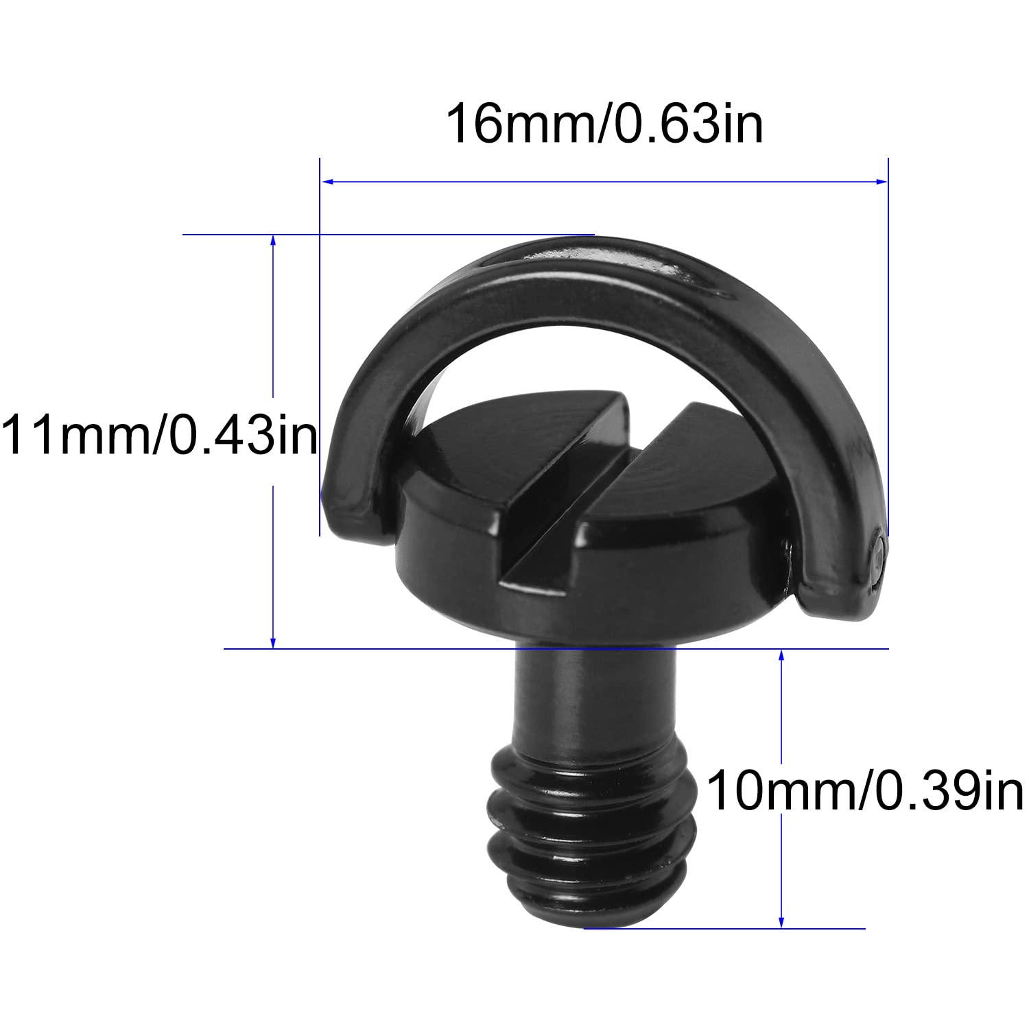 1/4Inch Tripod Screw Luorng 2Pcs 1/4'' 20 Stainless Steel D Shaft D Ring For Camera Camcorder Tripod Monopod Qr Quick Release Pl