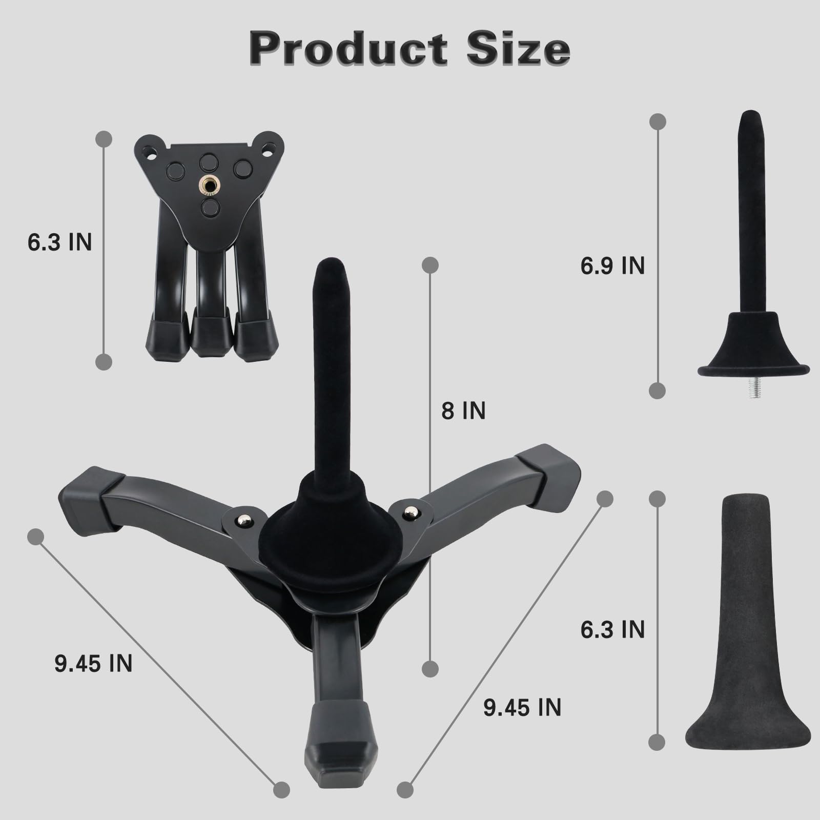 Eastrock Soprano Saxophone Stand Folding Saxophone Stand Saxophone Holder Rack With Carrying Bag (Soprano Saxophone Stand)