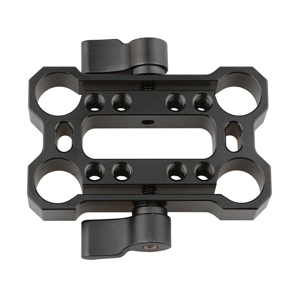 Camvate 15Mm Rod Offset Raiser Clamp For Shoulder Rig Railblock System (Black Thumbscrew)   1690