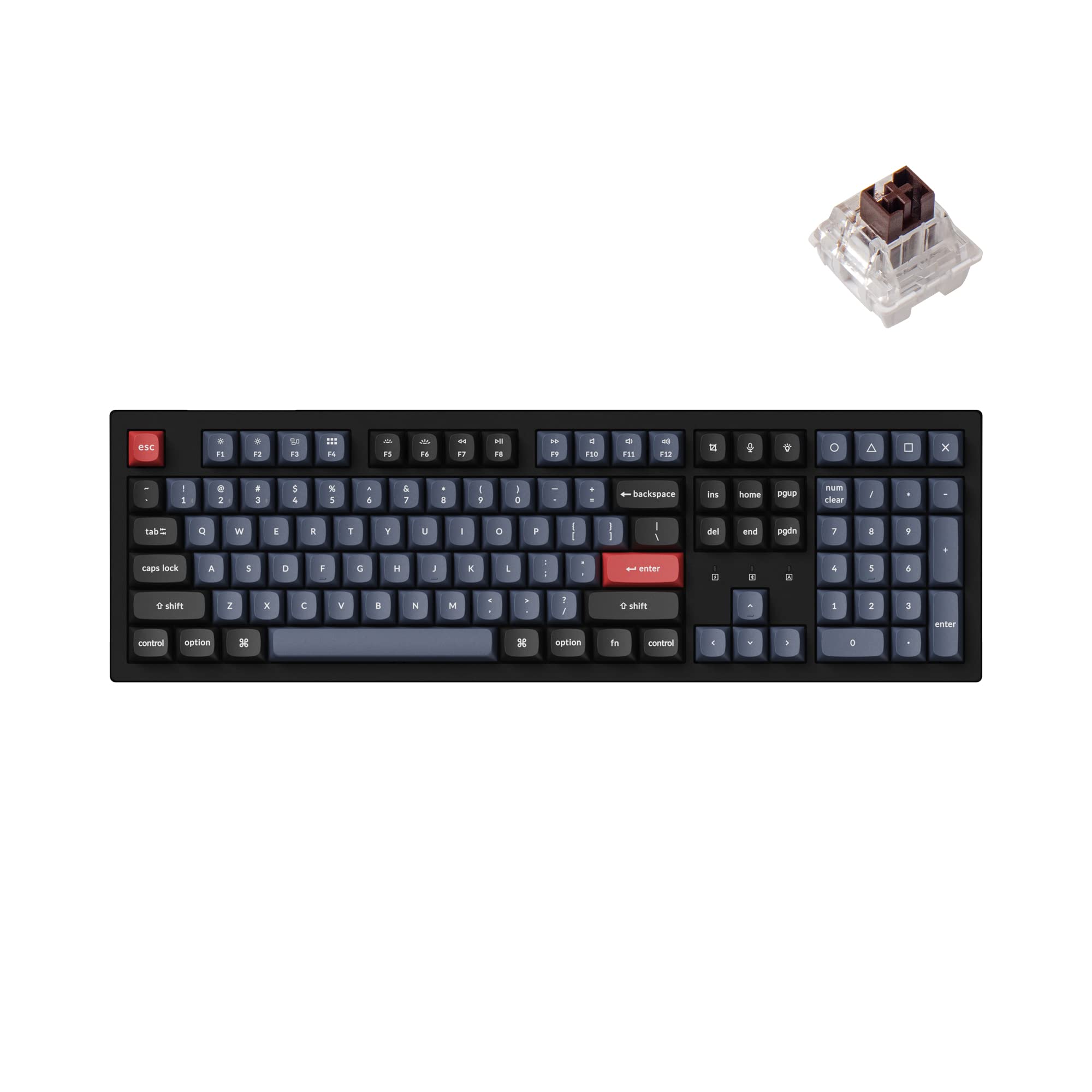 Keychron K10 Pro Wireless Custom Mechanical Keyboard, Qmk/Via Programmable Full Size Bluetooth/Wired Rgb Backlight With Hot Swappable Keychron K Pro Brown Switch Compatible With Mac Windows Linux