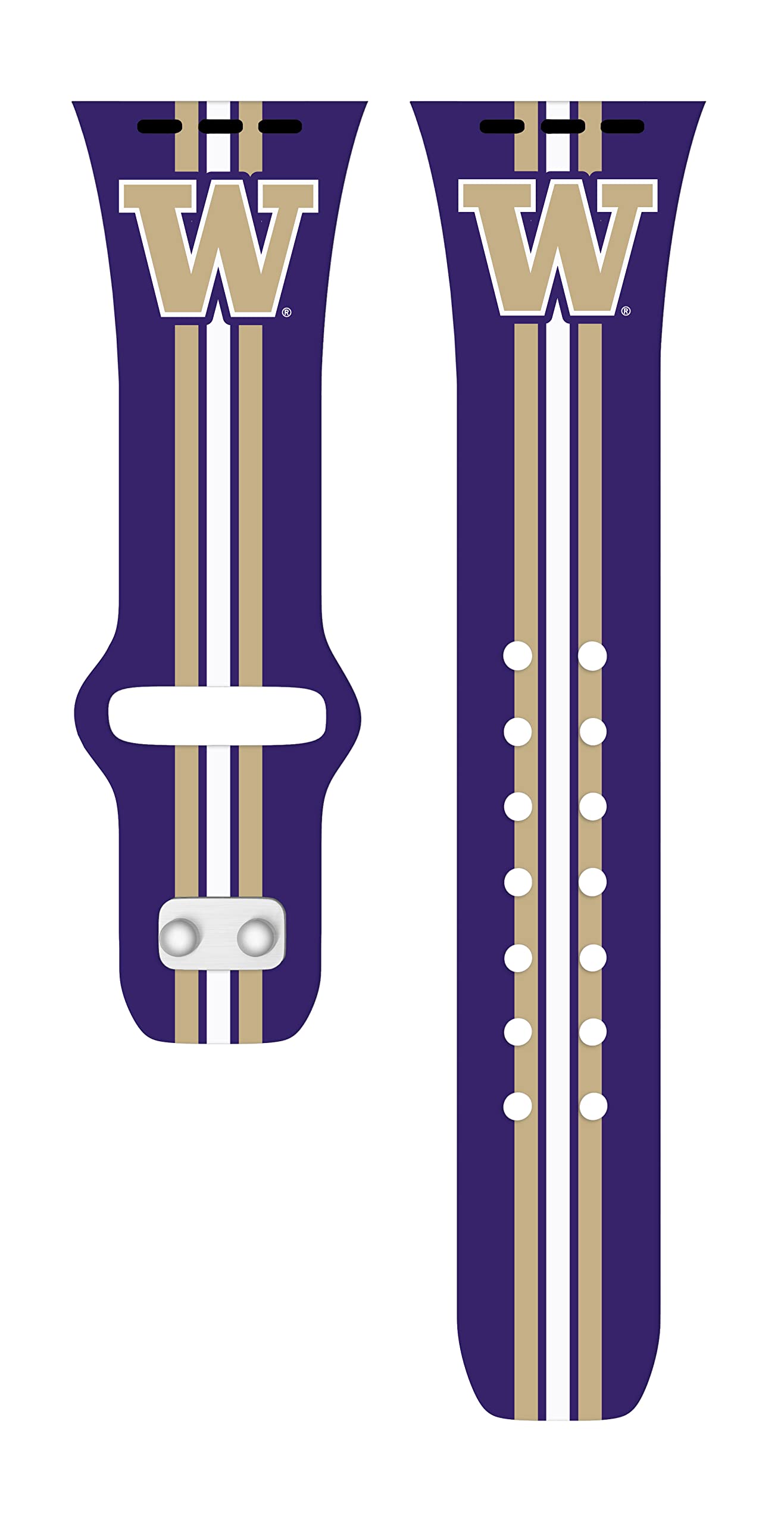 Affinity Bands Washington Huskies Hd Combo Package Compatible With Apple Watch And Airpods Pro (42/44/45Mm Short Stripes)