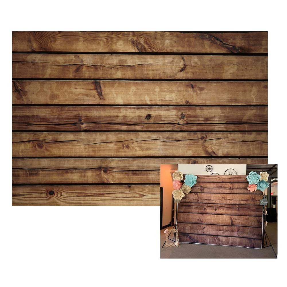 Lfeey Vinyl 12X10Ft Wood Backdrops For Photoshoot Baby Shower Vintage Worn Brown Wooden Board Photography Backdrop Wood Plank Bi
