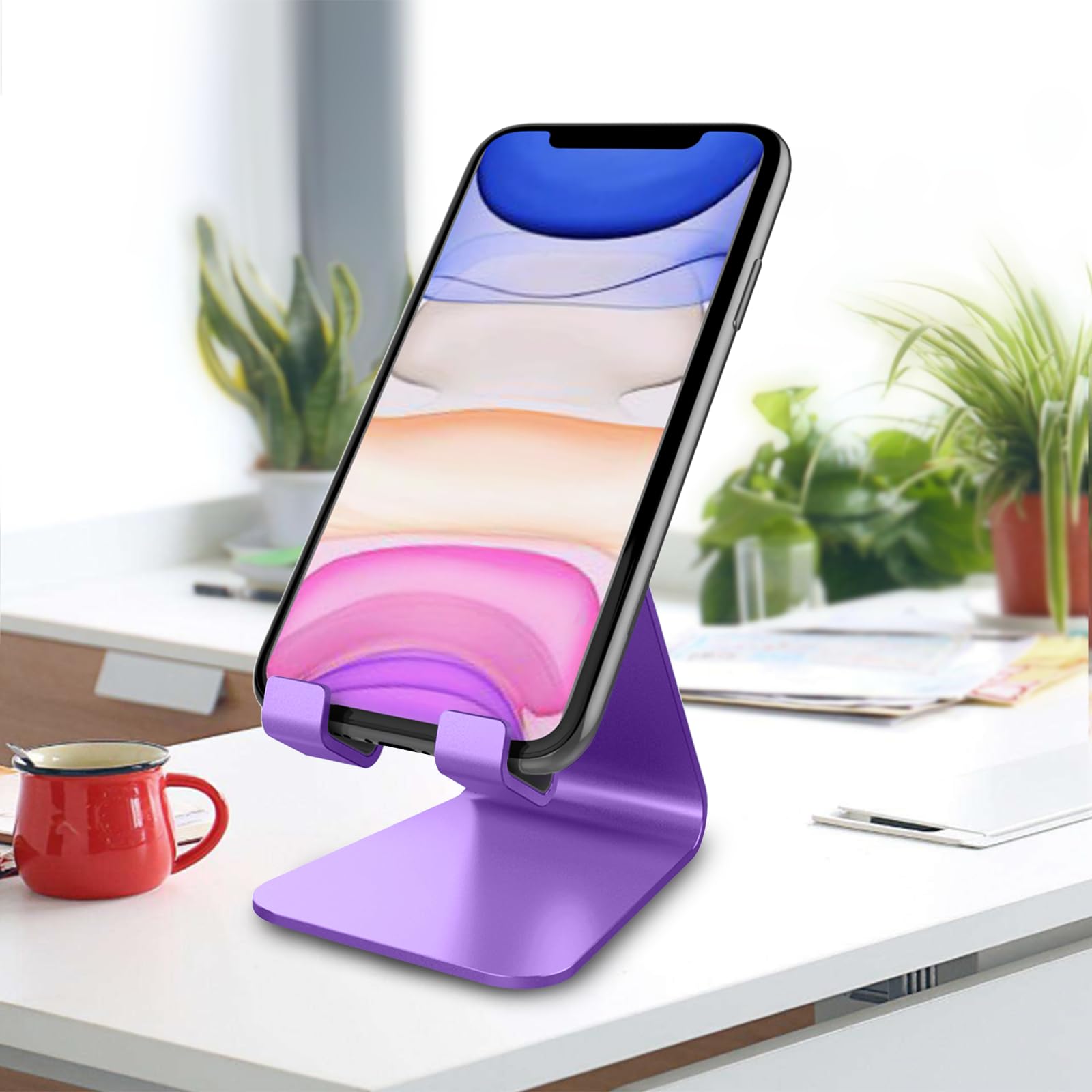 Creadream Cell Phone Stand, Cradle, Holder,Aluminum Desktop Stand Compatible With Switch, All Smart Phone, Iphone 11 Pro Xs Max