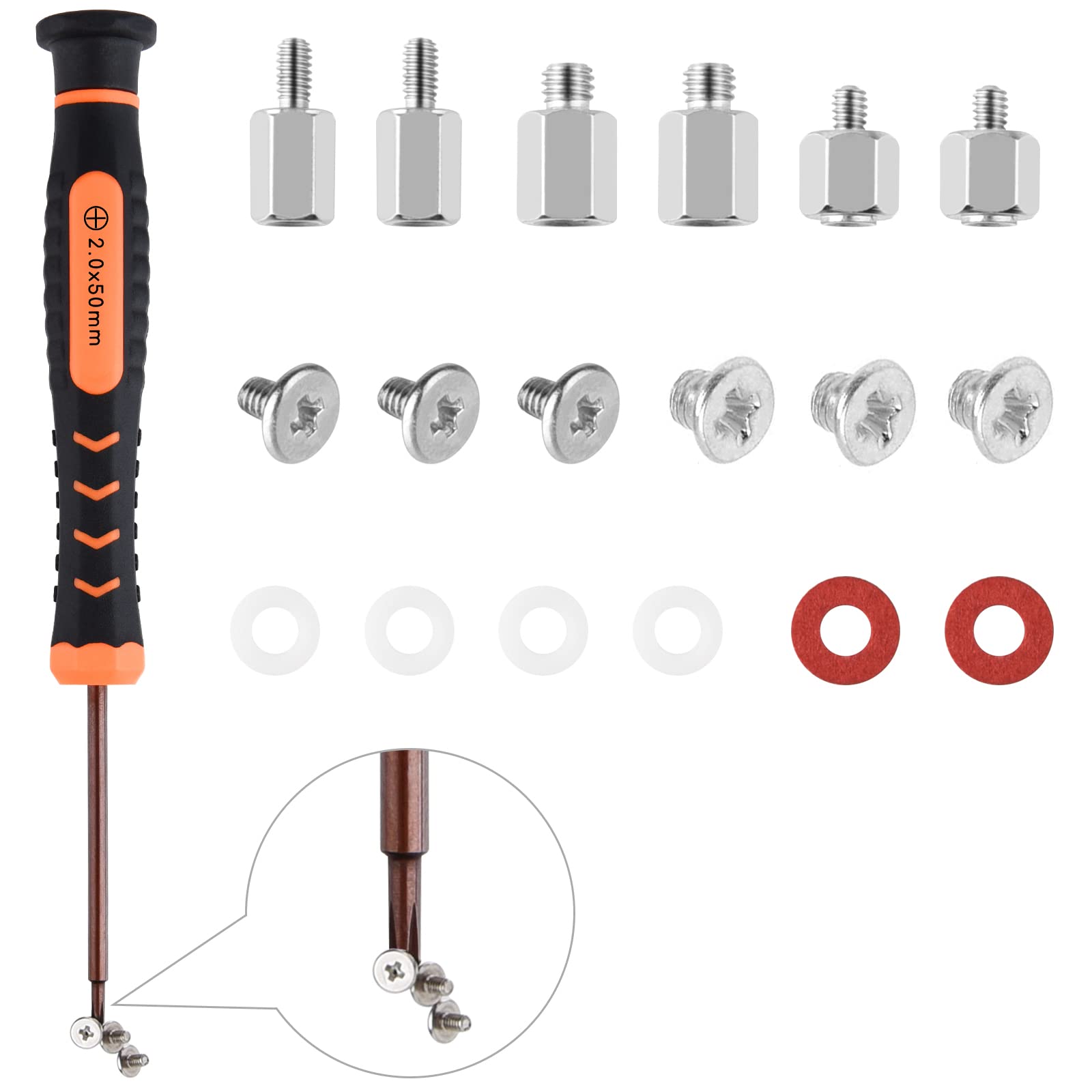 Astaron M.2 Ssd Screws Kit, Nvme M2 Screws Suitable For Asus Msi Gigabyte Ngff Motherboard