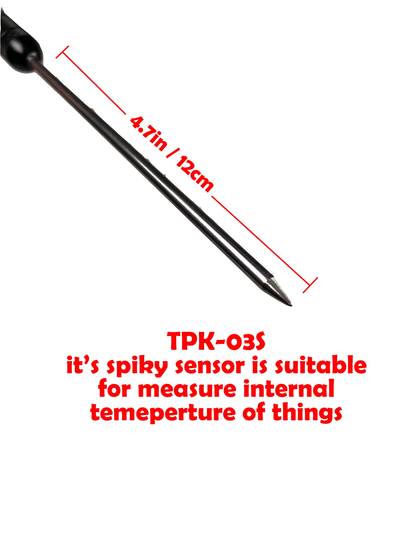 Tecpel Tpk 03S Thermocouple Probe, Type K, Immersion Probe 50? ~ 500?/ 58? ~932? Taiwan Made