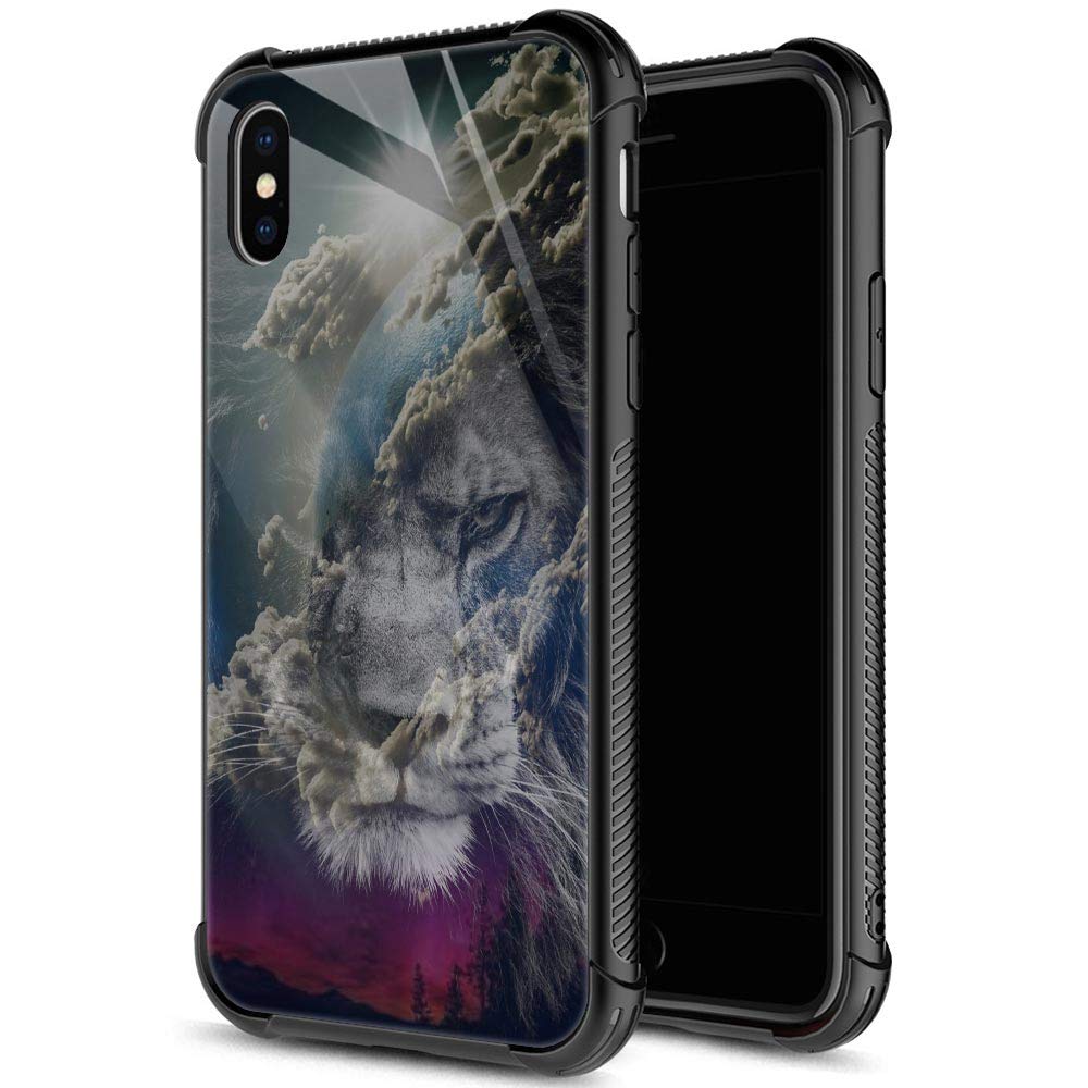 Zhegailian Case Compatible With Iphone Xs Max,Planet Lion Case For Iphone Xs Max For Boys Men,Pattern Design Anti Scratch Organi