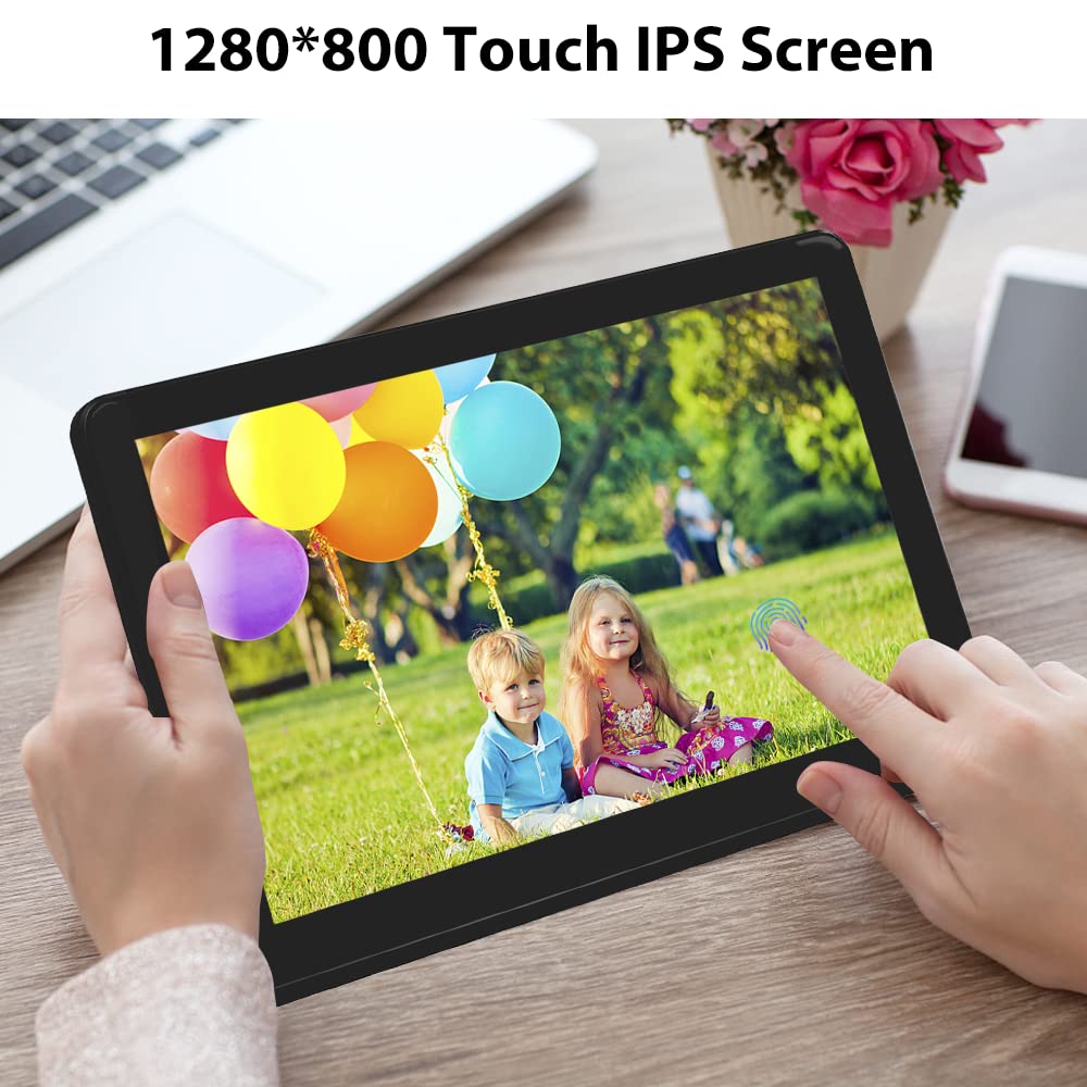 Atatat 10 Inch Digital Photo Frame Wifi With 1280X800 Ips Touch Screen, Share Photos & Videos Via App, Email, Auto Rotate, Wall