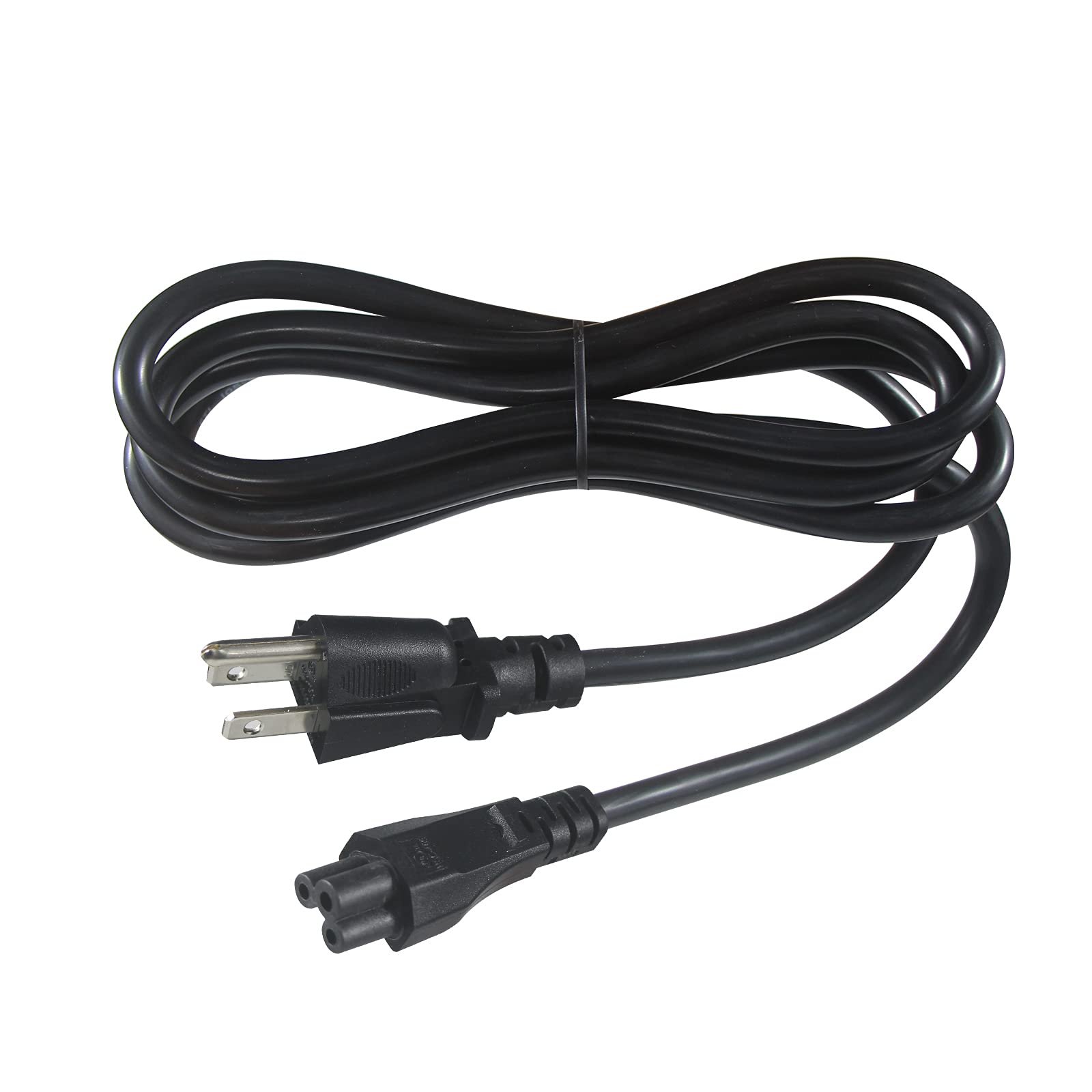 Us Standard Laptop Power Cord   6Ft / 1.8M 18Awg Nema 5 15P To Iec 60320 C5 Universal 3 Prong Ac Power Cable Replacement Desktop