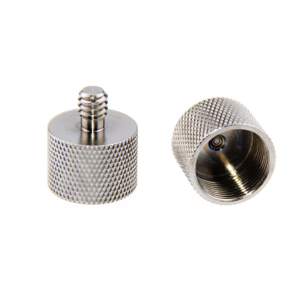 Camvate Thread Adapter Microphone Stand 5/8-27 Female To 1/4-20 Male For Camera Monitor - 1361