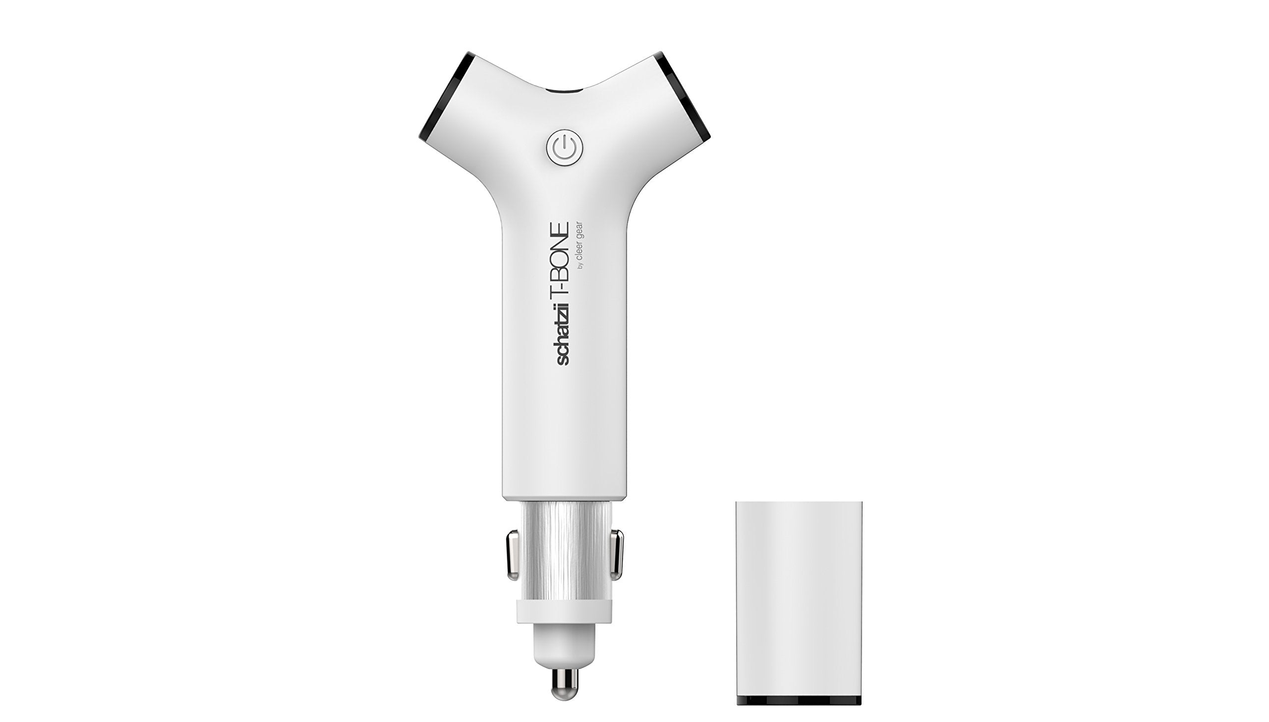 Schatzii T-Bone 3 In1 Car Charger+Pwrbnk+Led Flashlight   White