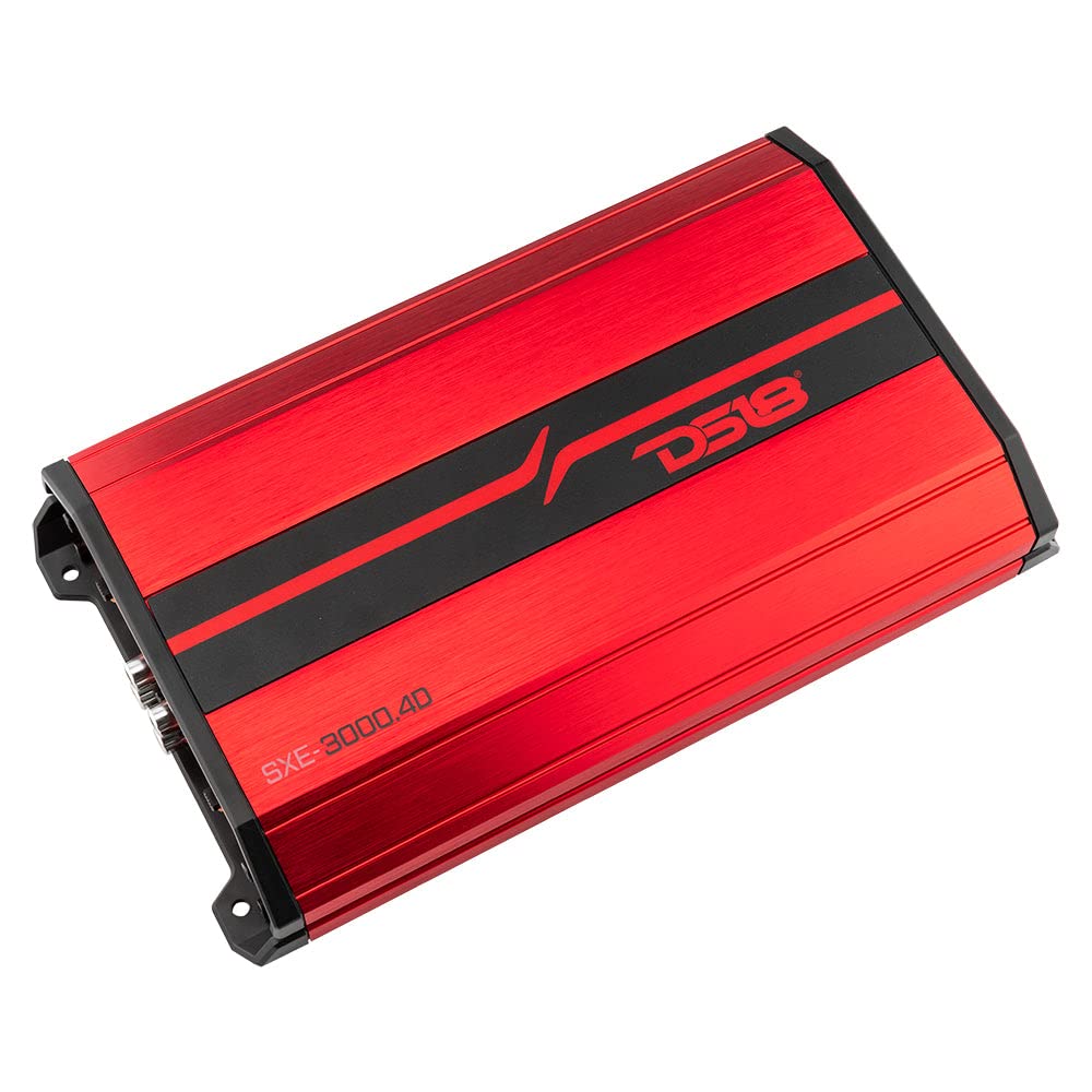 Ds18 Sxe-3000.4D/Rd Car Amplifier Stereo Full-Range Class D 4-Channel 200X4 Rms @4 Ohm 3000 Watts - Powerful And Compact Amp For