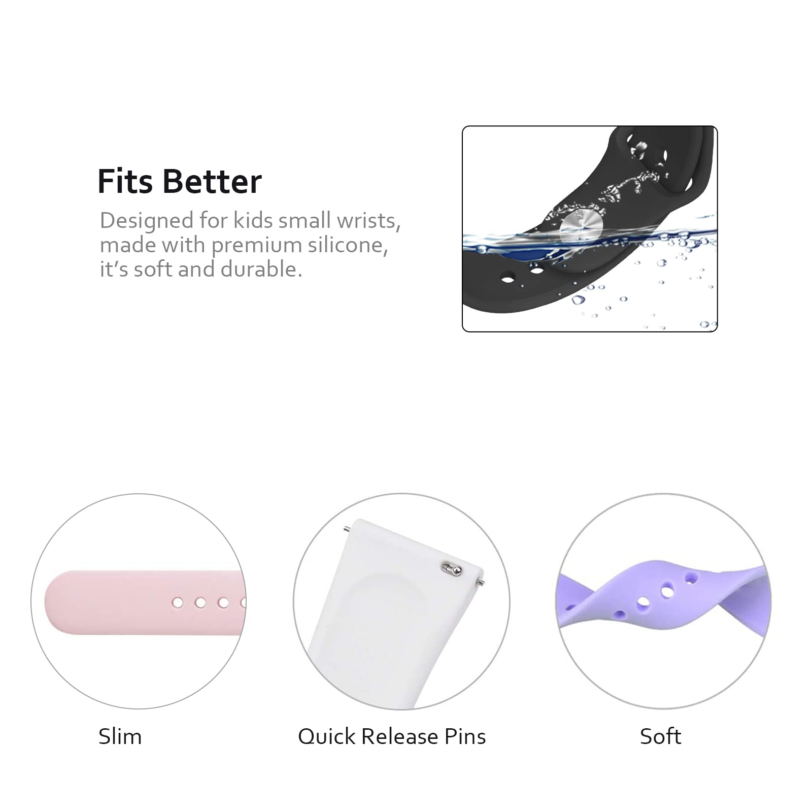 Newjourney For Syncup Kids Watch Band Replacement, Soft Silicone Watch Bands Compatible With T Mobile Syncup Kids Watch For Boys