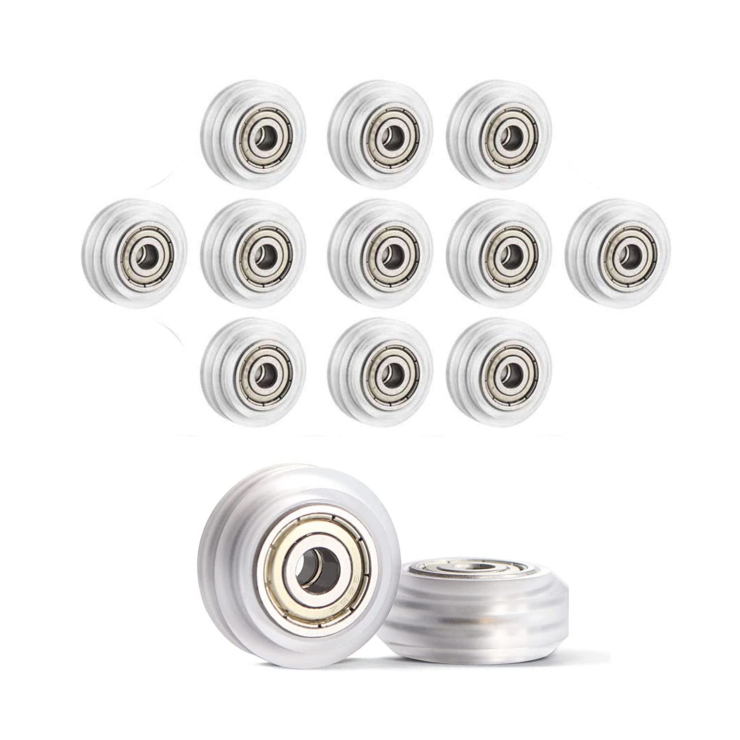 Simax3D 3D Printer Rollers Polycarbonate Gantry Wheels V Slot (13Pcs/Pack) Clear Ender 3 Bed Wheels 625Zz For Creality Ender Rol