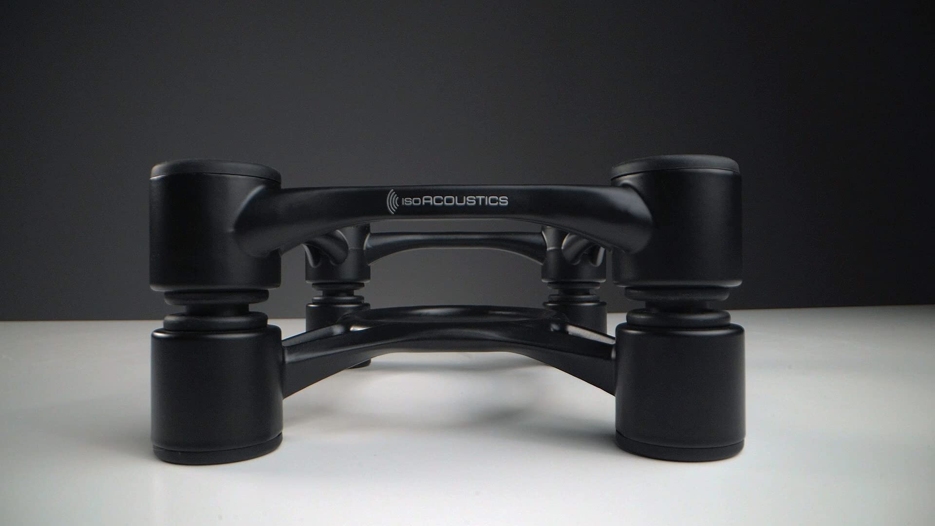 Isoacoustics Aperta Series Isolation Speaker Stands With Tilt Adjustment: Aperta (6.1 X 7.5) Black Pair