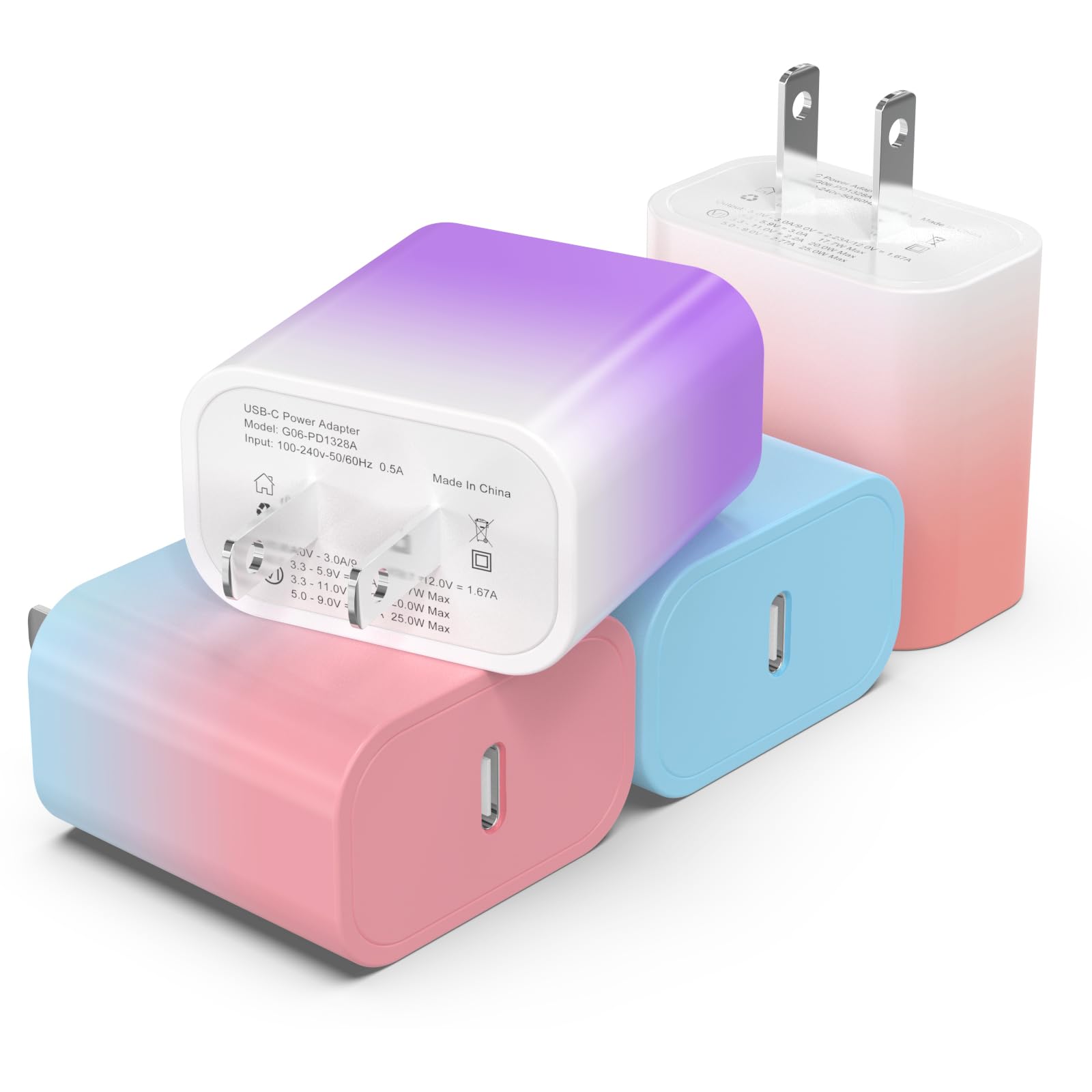 4Pack Usb C Charger Block 20W, Igenjun For Phone Fast Charger Wall Charger With Pd 3.0, Compact Type C Power Adapter For Phone 1