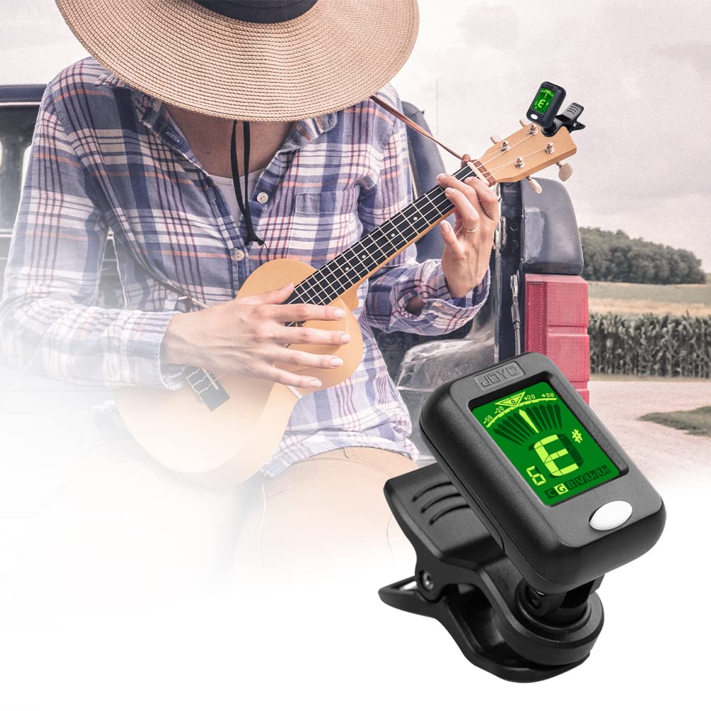 Joyo Clip On Tuner Digital Electronic Tuner For Guitar, Bass, Ukulele, Violin, Mandolin, Banjo Acoustics Calibration Tuner (Jt 0