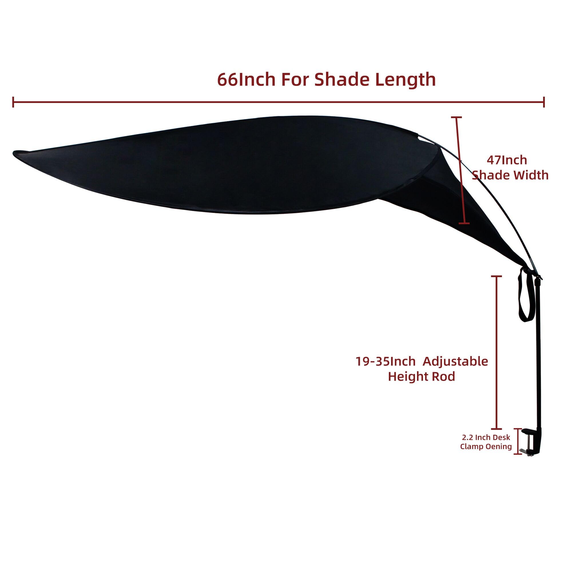 Comastbo Office Light Cover And Desk Shade,Designed For Light Sensitive Workers,Idea For Office Cubicles And Desks., Black