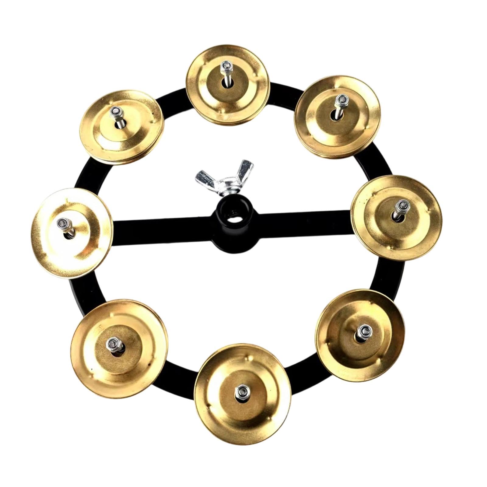FABLOFT Hi Hat Tambourine Supplies 17cm Music Rhythm Tambourine for Concert Show Bar Single Row|Musical Instruments & Gear|Percu