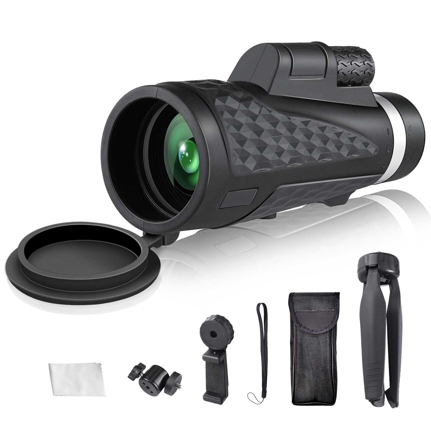 80X100 High Power Monocular For Adults, Monocular Telescope With Bak4 Prism, Waterproof, Suitable For Wildlife Bird Watching Cam