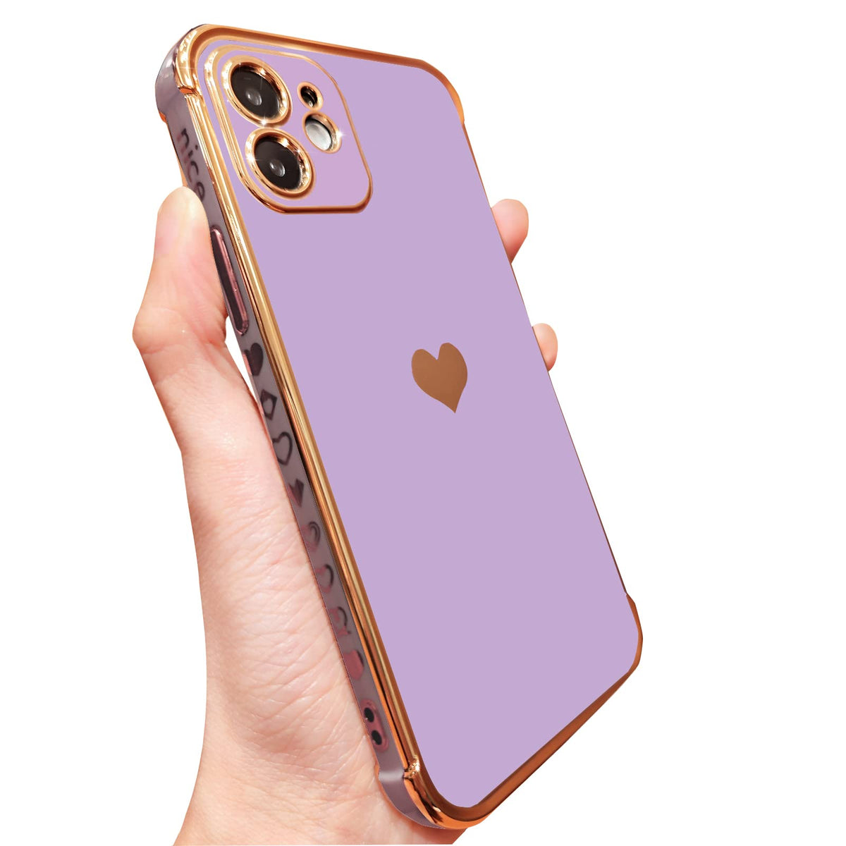 Rxuiael For Iphone 11 Case For Women Heart Iphone 11 Covers Soft Luxury Iphone 11 Phone Cases 6.1Inch Only (Purple)