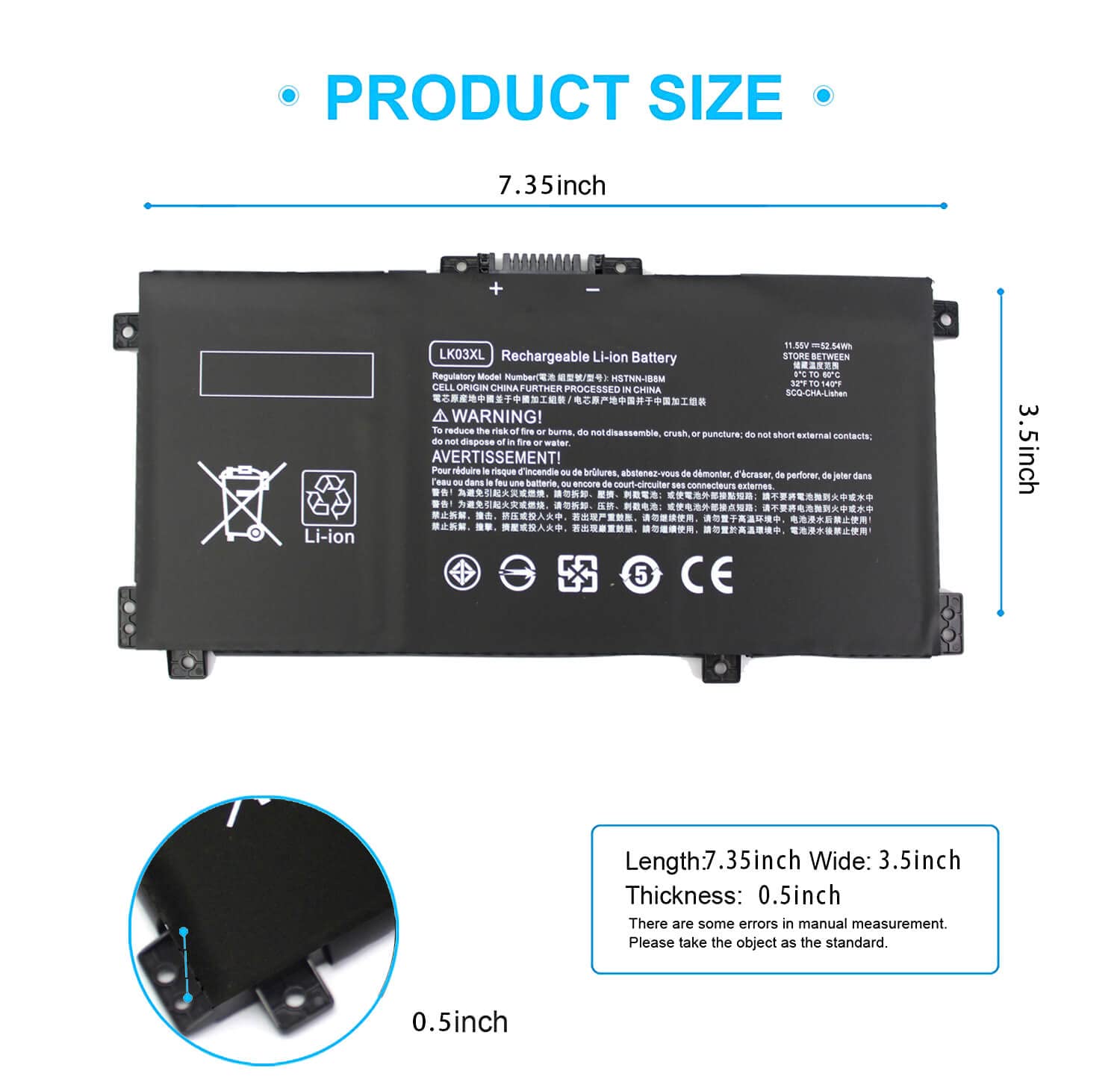 Lk03Xl L09281 855 Battery Replacement For Hp Envy X360 Convertible 15M Cn0012Dx 15M Cn0011Dx 15M Bp112Dx 15M Bq121Dx 15M Bp111Dx