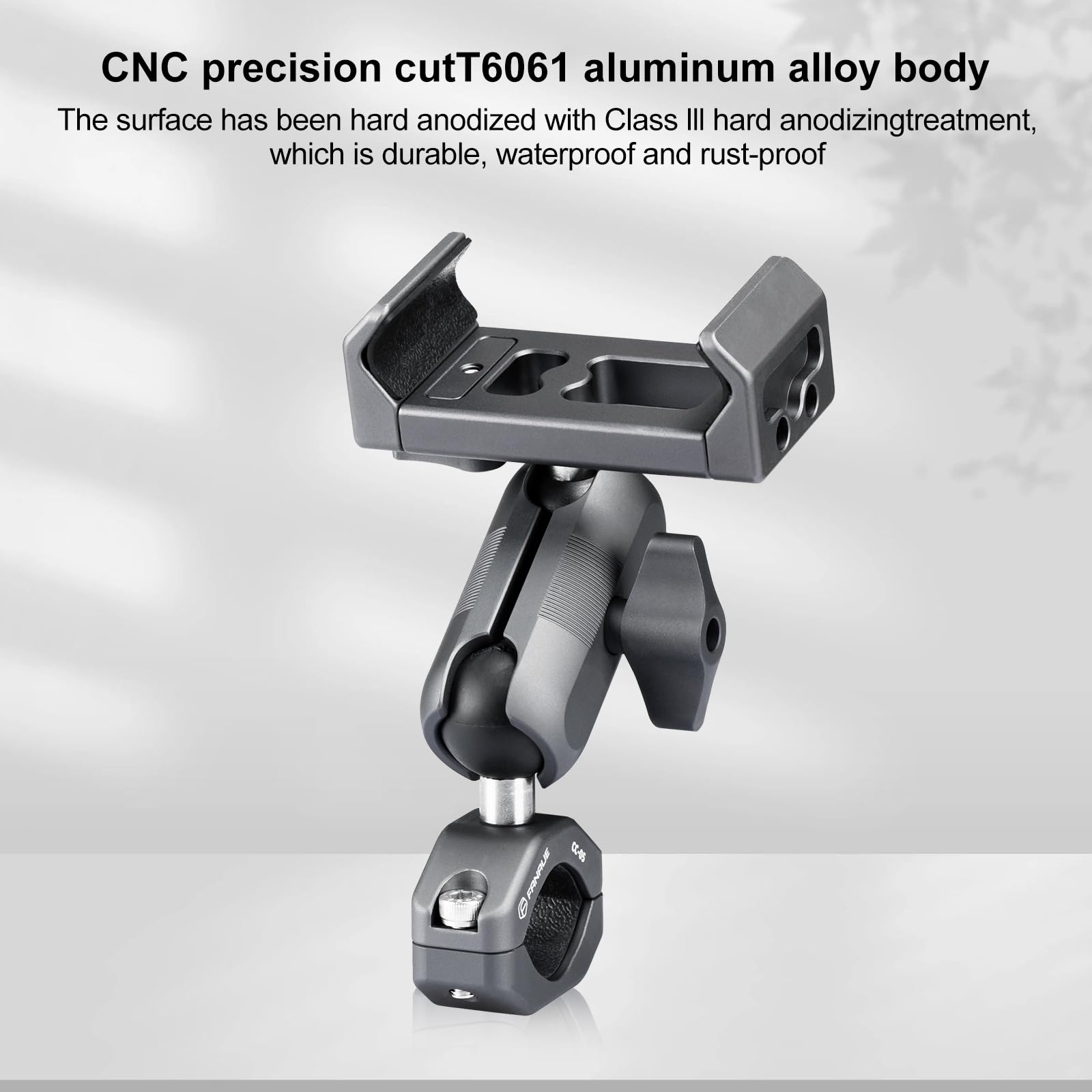 Fanaue Motorcycle Phone Holder With Vibration Dampener & High-Speed Secure Lock, Anti-Theft Motorcycle Phone Mount Handlebar Cel