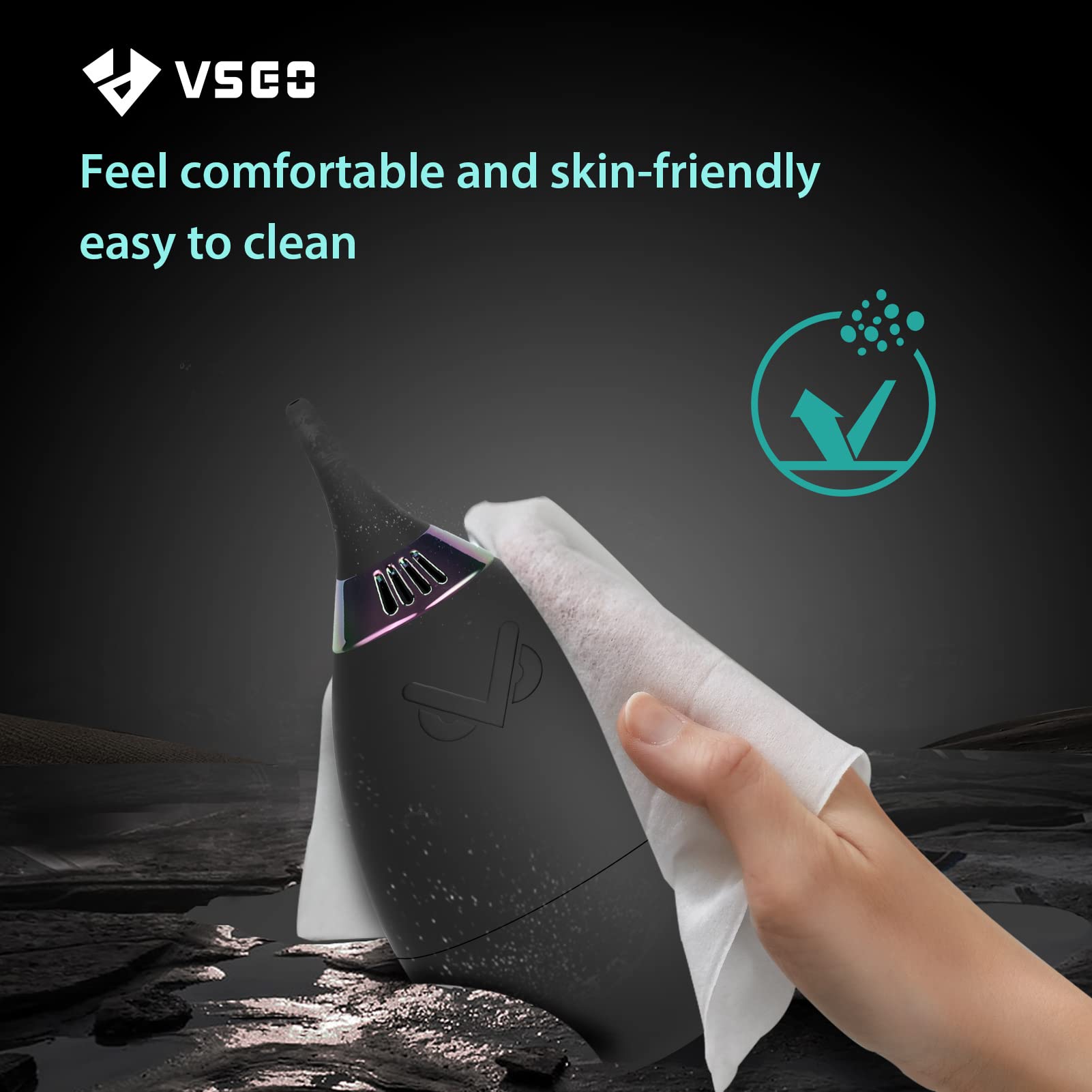 VSGO Camera Air Blower with Filter Tumbler Design V-B013E Silicone Black