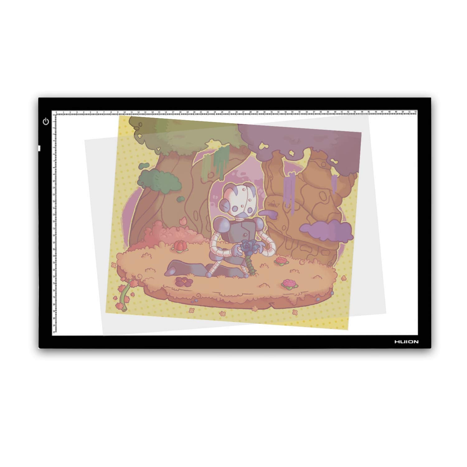 Huion A2 Large Tracing Light Box, Ac Powered Light Pad, Adjustable Brightness, Light Pad For Animation, Sketching, Designing, Dr