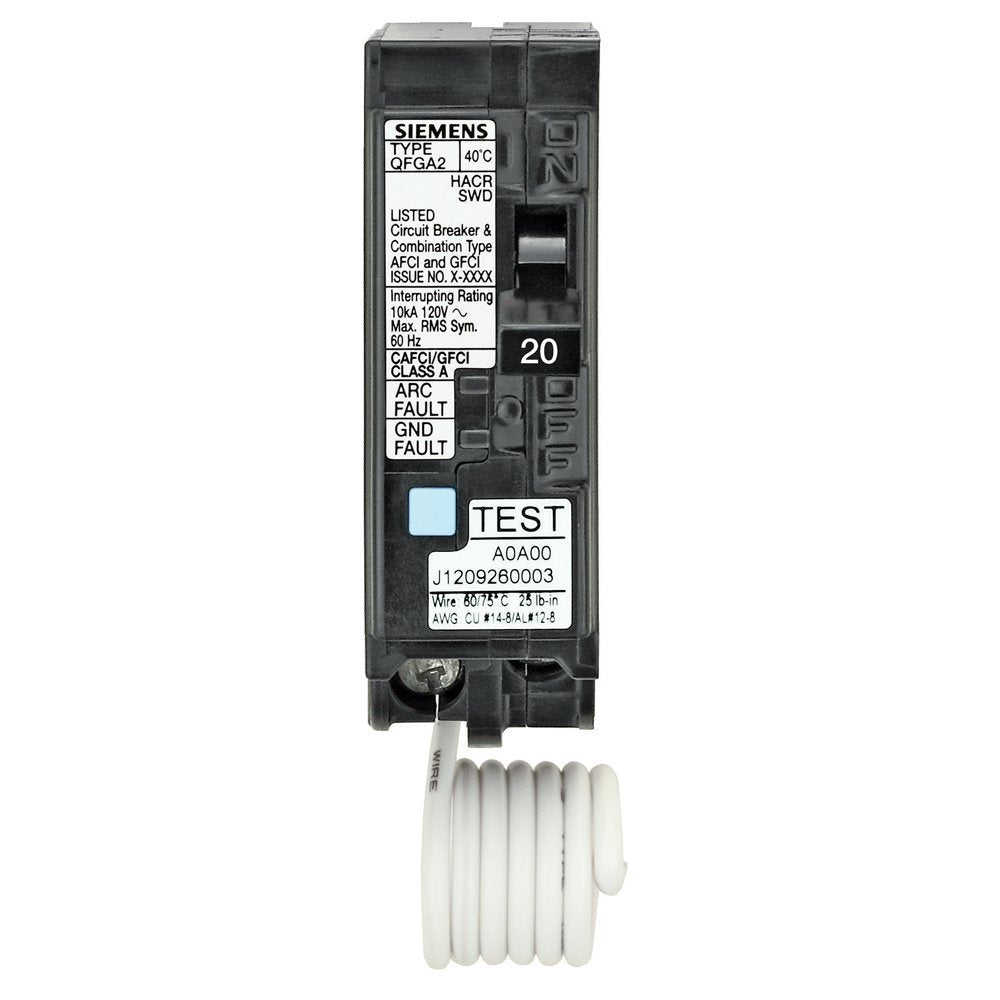 Siemens Q120Dfp 20 Amp Dual Function Afci/Gfci Breaker