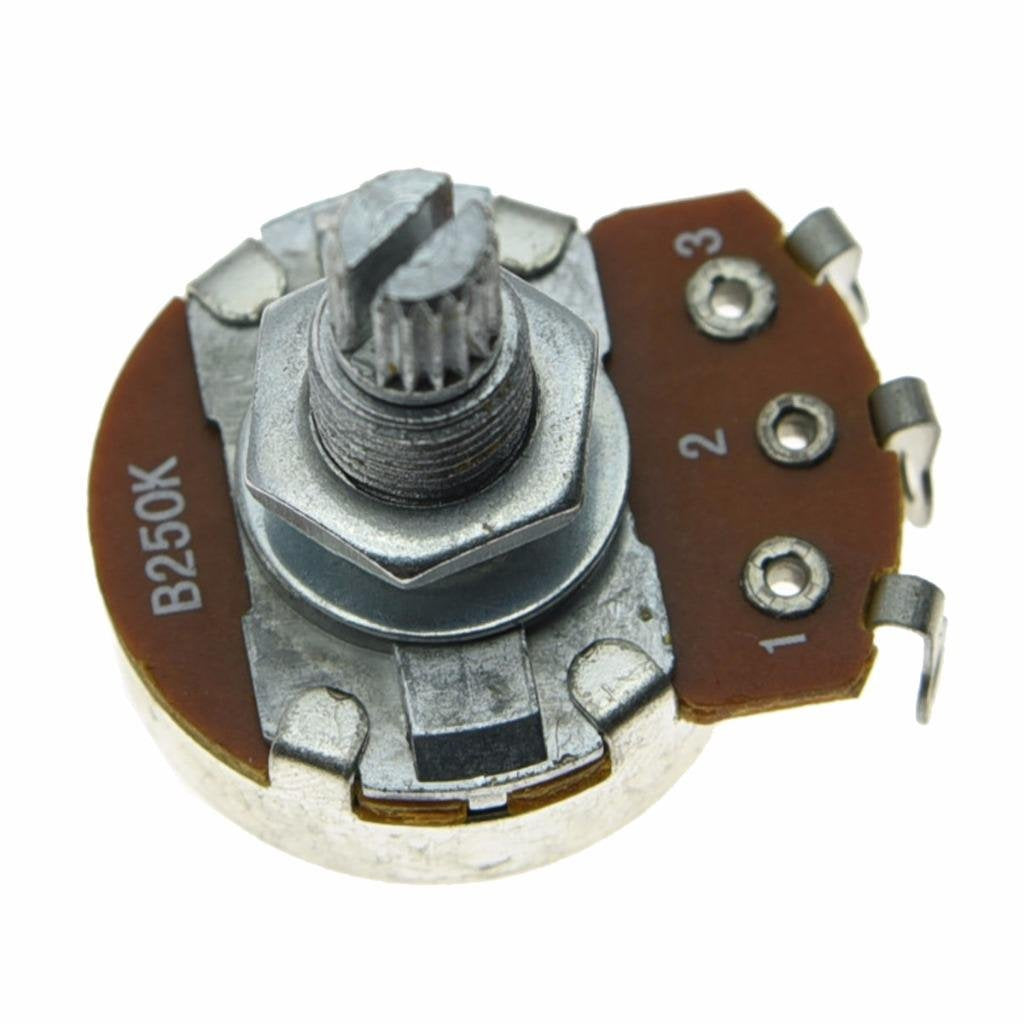 Dopro 5Pcs Linear Guitar Pots Volume 250K Electric Guitar Large Pots 24Mm Base With Long Split Shaft Guitar Potentiometer B250K