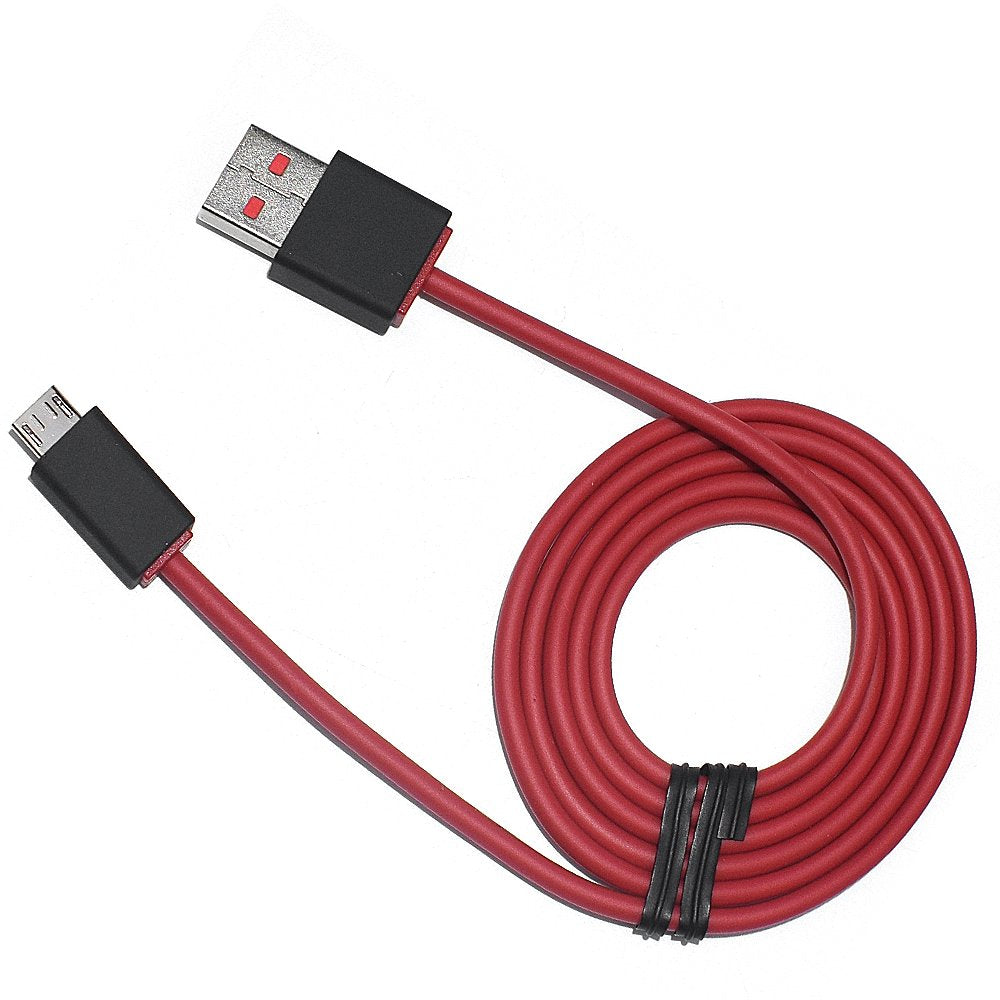 3.3Ft Replacement Micro Usb Charging Cable Charger Cord Compatible With Beats By Dr Dre Studio 2.0, Beats Solo Wireless, Beats Pill Mini Wireless Headphones (Red)