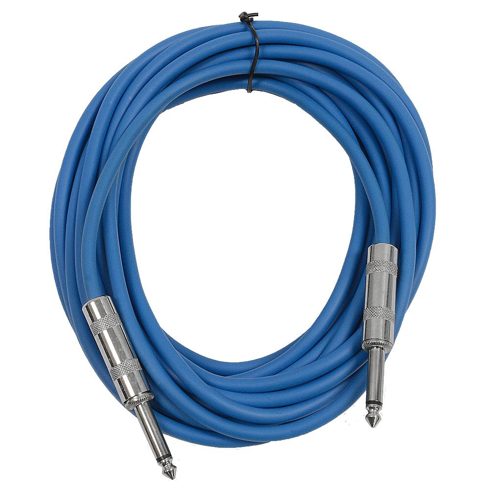 Seismic Audio - Sastsx-25 - 25 Foot Ts 1/4'' Guitar, Instrument, Or Patch Cable Blue