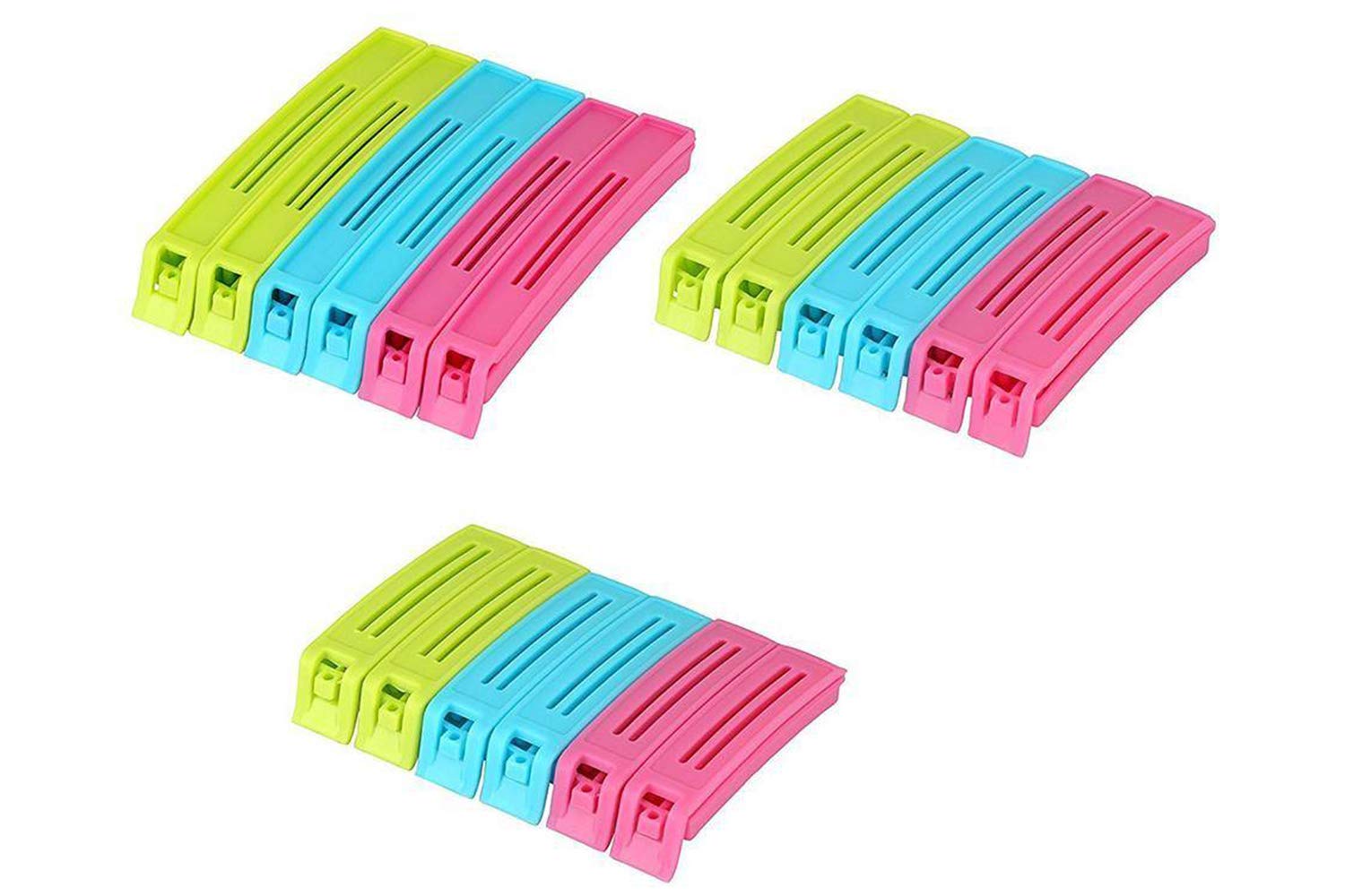 Pacificdeals 18 Pieces Air Tight Plastic Sealer Bag Clips Vaccuum Sealing Clips Heavy Duty Multipurpose Clamps Pouch Kitchen Cli