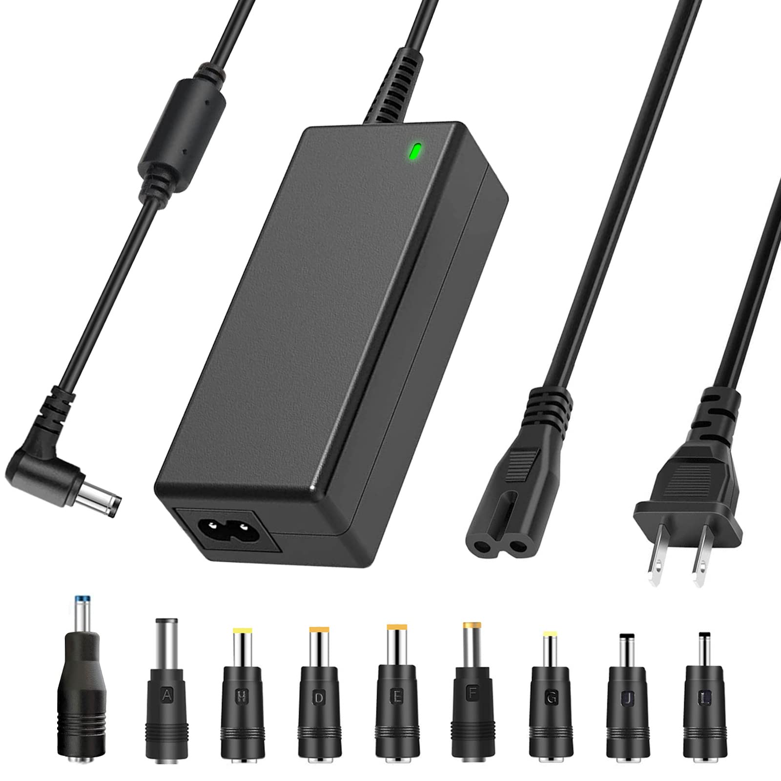 Gonine Laptop Charger For Gateway, 19V 3.42A Power Supply Cord, 19Vdc 65W 60W 45W Ac To Dc Power Adapter For 19Volt Gateway Tosh