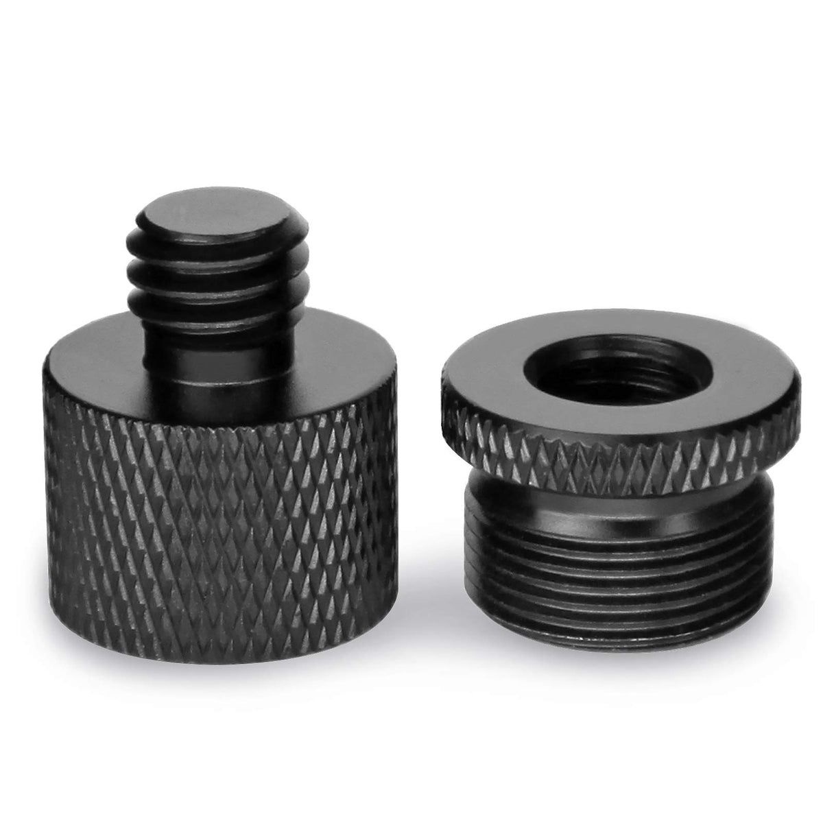 Frgyee Mic Stand Adapter 5/8 Female To 3/8 Male And 3/8 Female To 5/8 Male Screw Adapter Thread For Microphone Stand Mount To Camera Tripod Adapter 2 Pack
