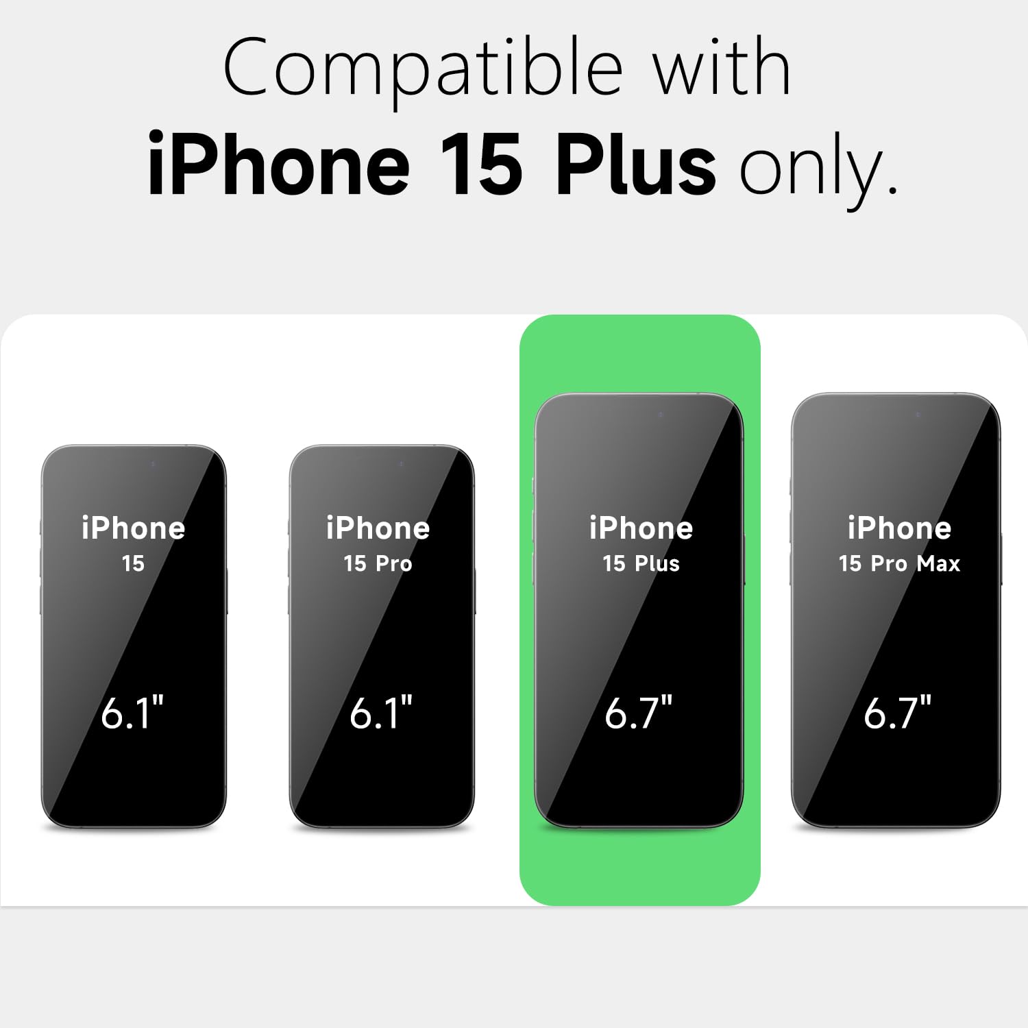 Loeoel For Iphone 15 Plus Case Clear, Transparent Hybrid 15 Plus Phone Case [Hard Plastic & Soft Silicone Bumper] Acrylic Non Ye