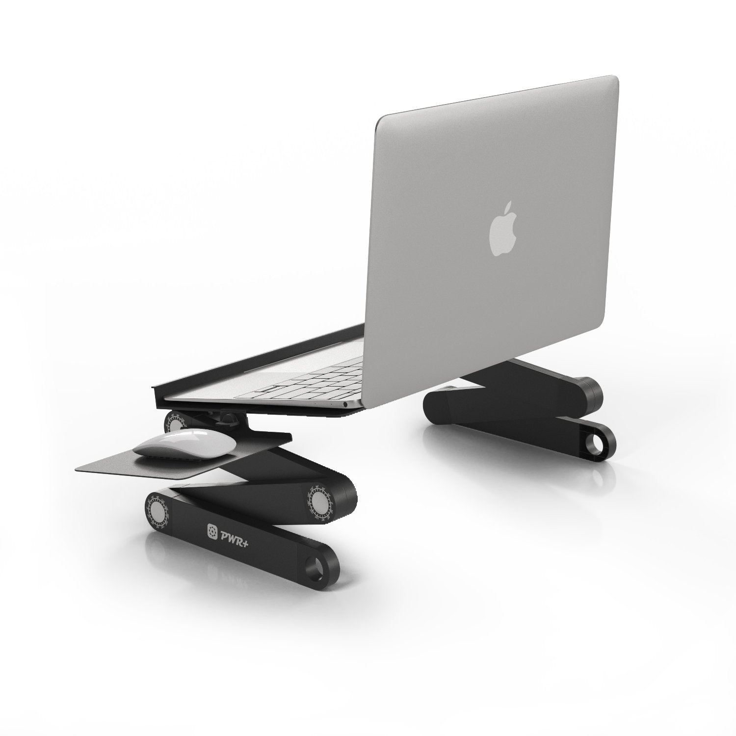 Laptop Table Stand Adjustable Riser: Portable With Mouse Pad Fully Ergonomic Mount Ultrabook Macbook Gaming Notebook Light Weigh